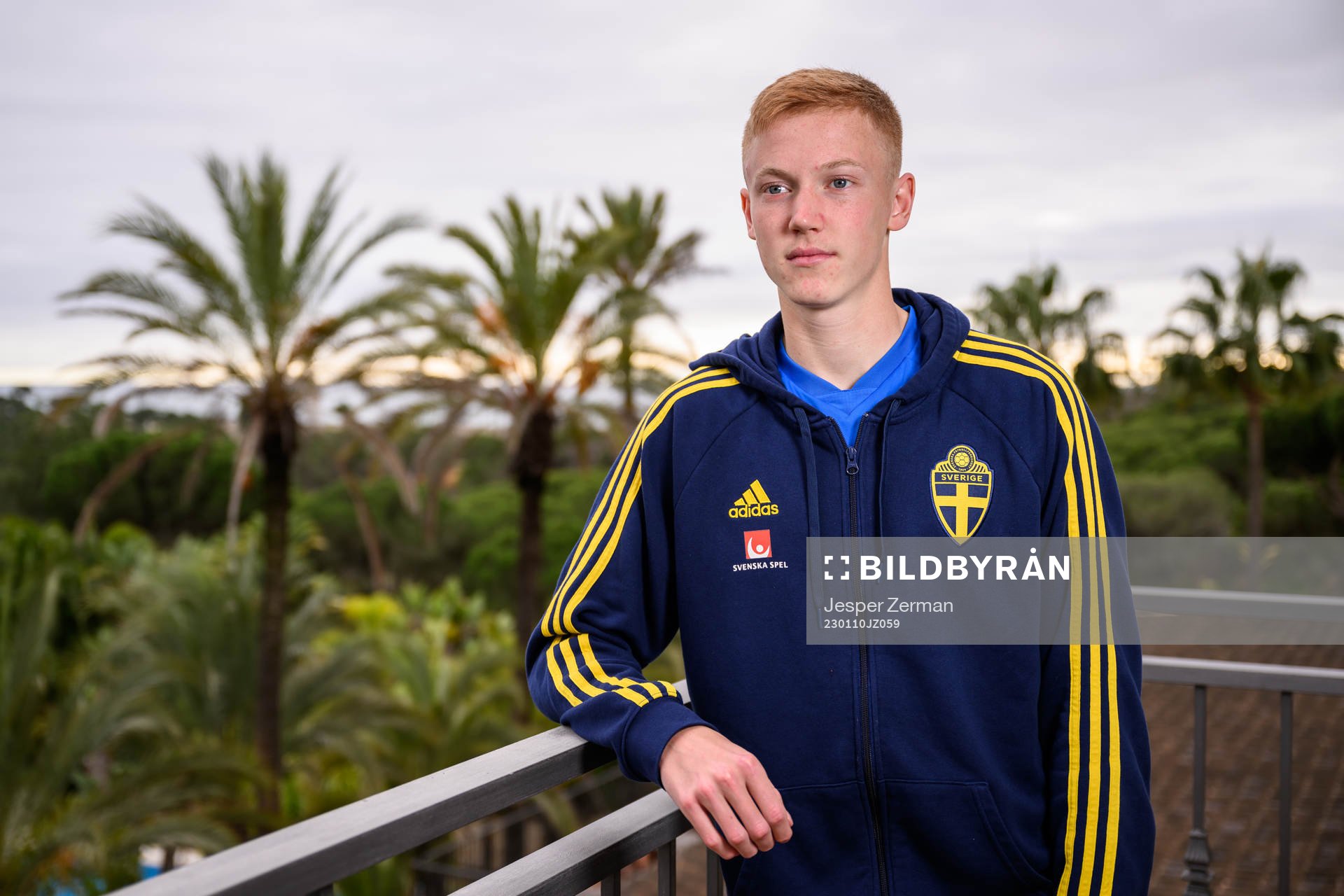 Hugo Larsson of the Swedish men's football national team