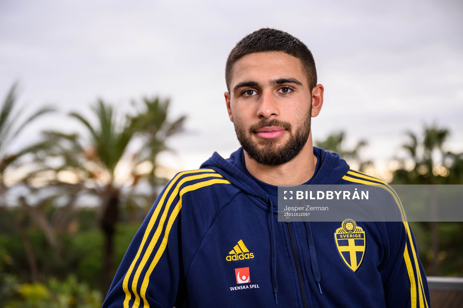 Omar Faraj of the Swedish men's football national team