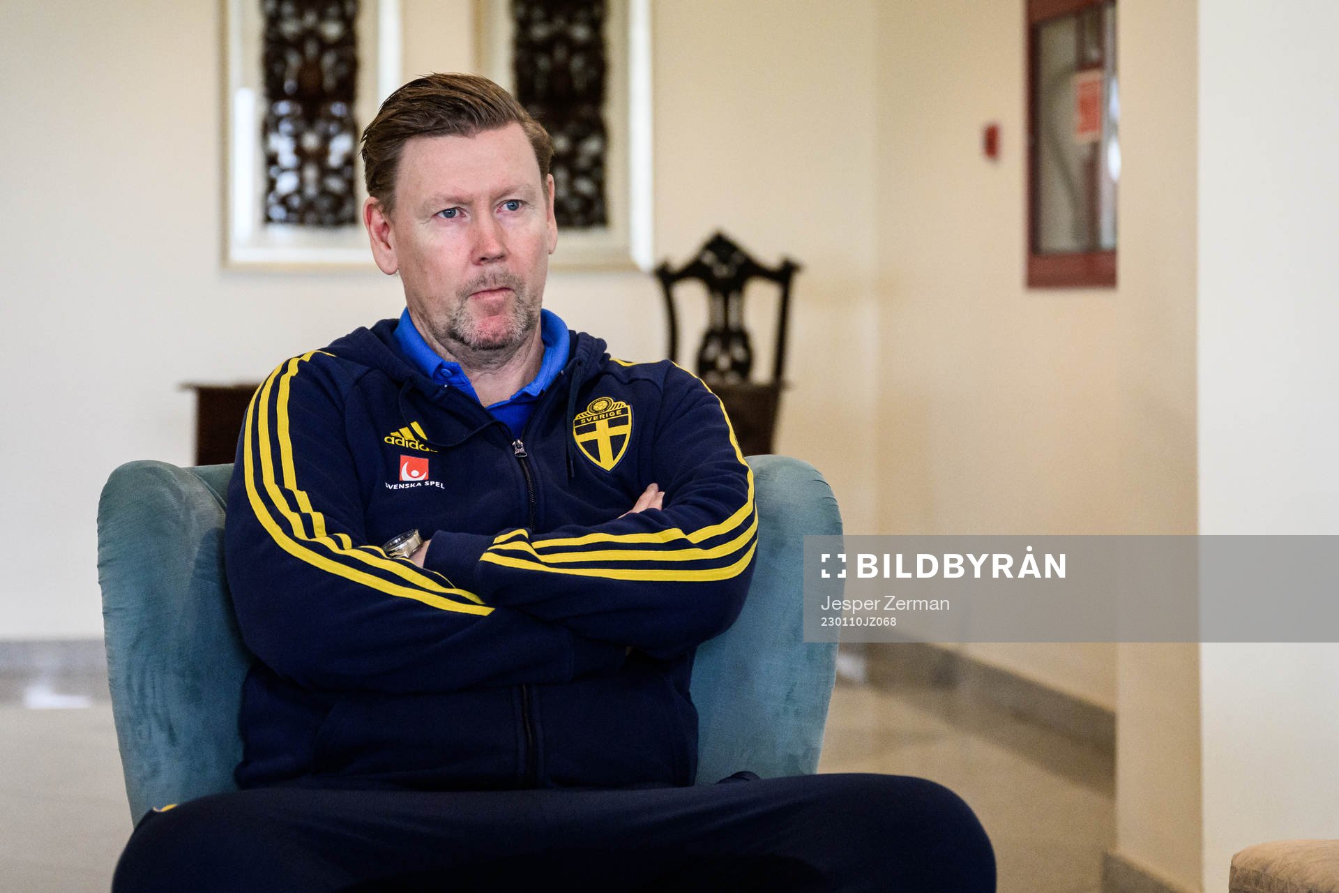 assistant coach Peter Wettergen of the Swedish men's