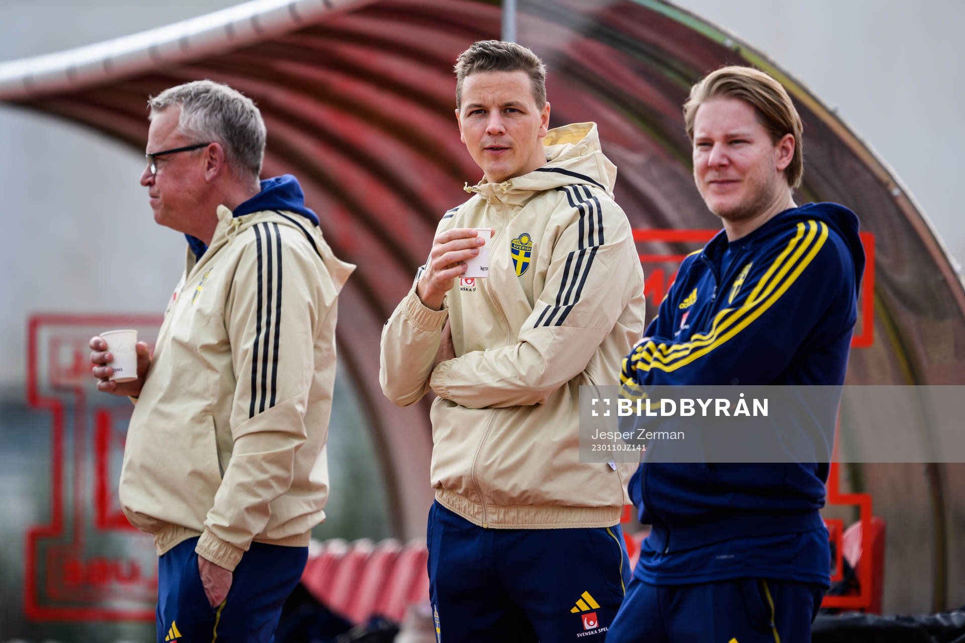 head coach Janne Andersson, goalkeeper coach Maths
