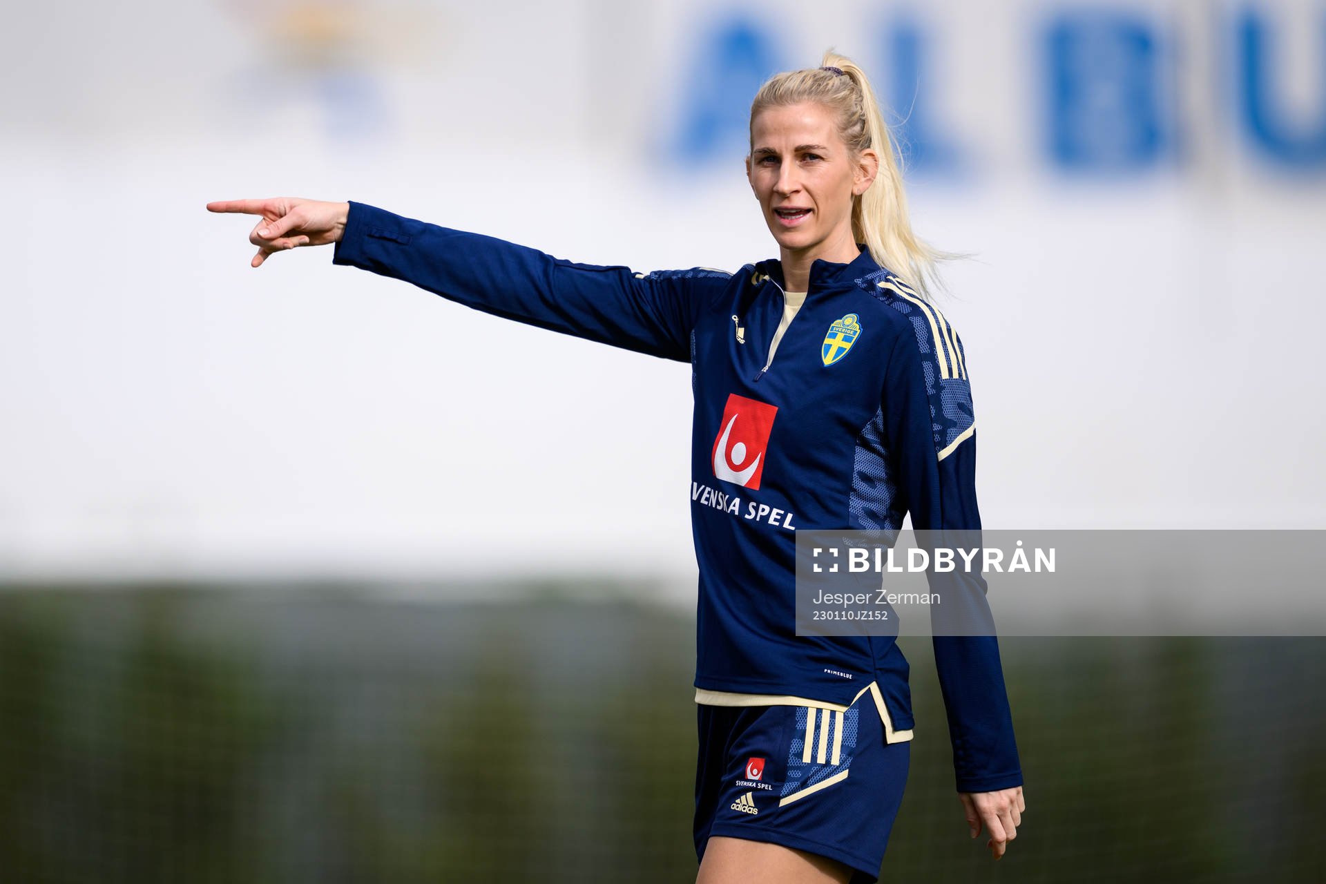 Sofia Jakobsson of the Swedish women's football national