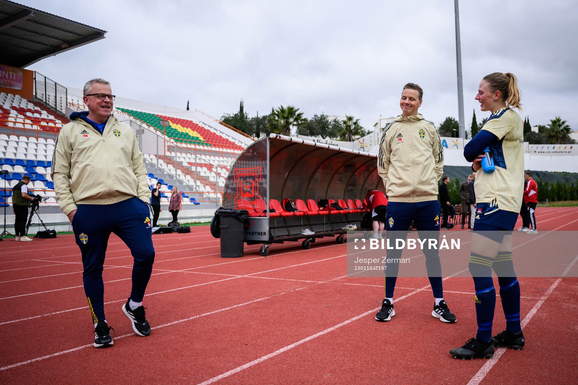 Head coach Janne Andersson and goalkeeper coach Maths