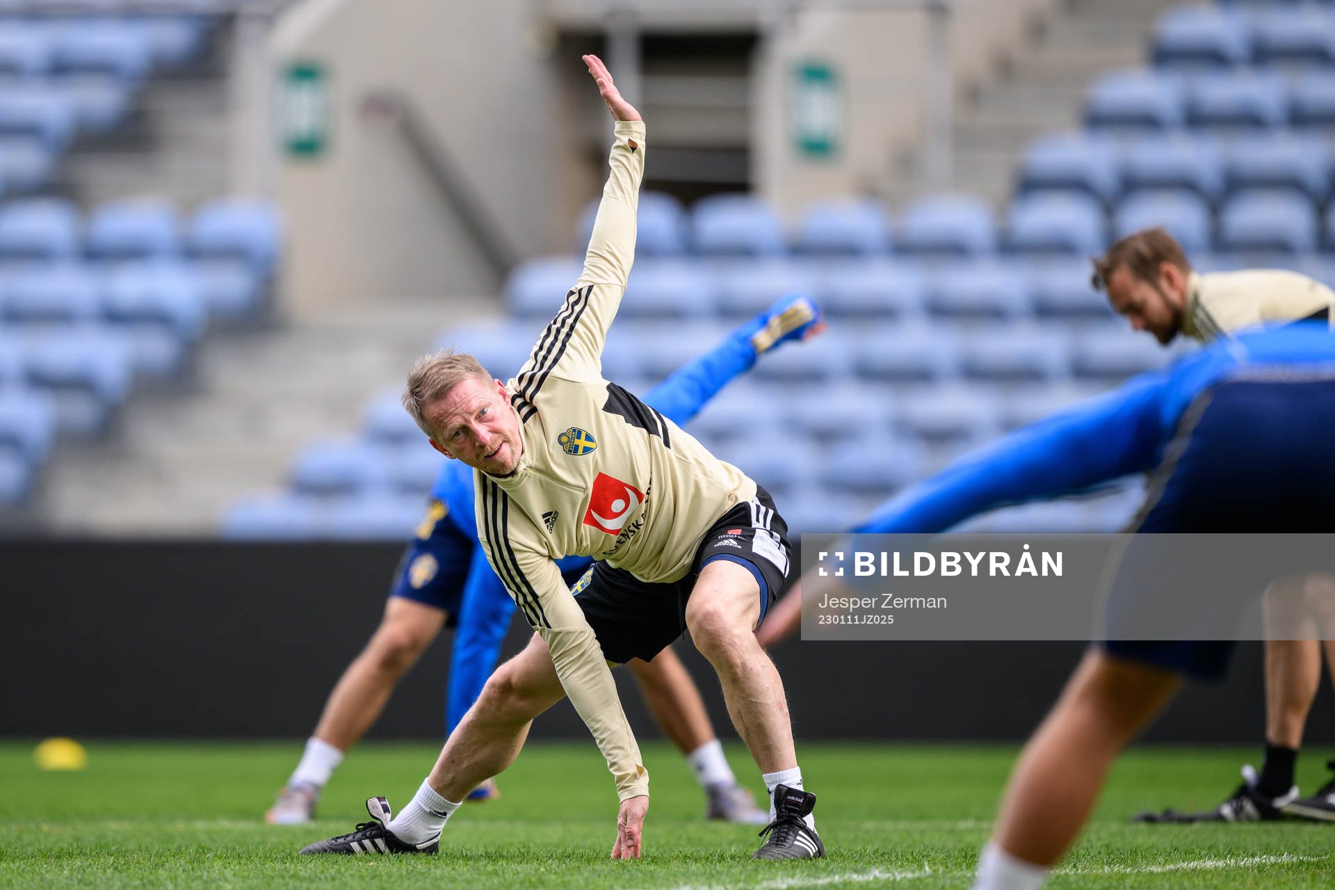 physiotherapist Fredrik Larsson of the Swedish men's