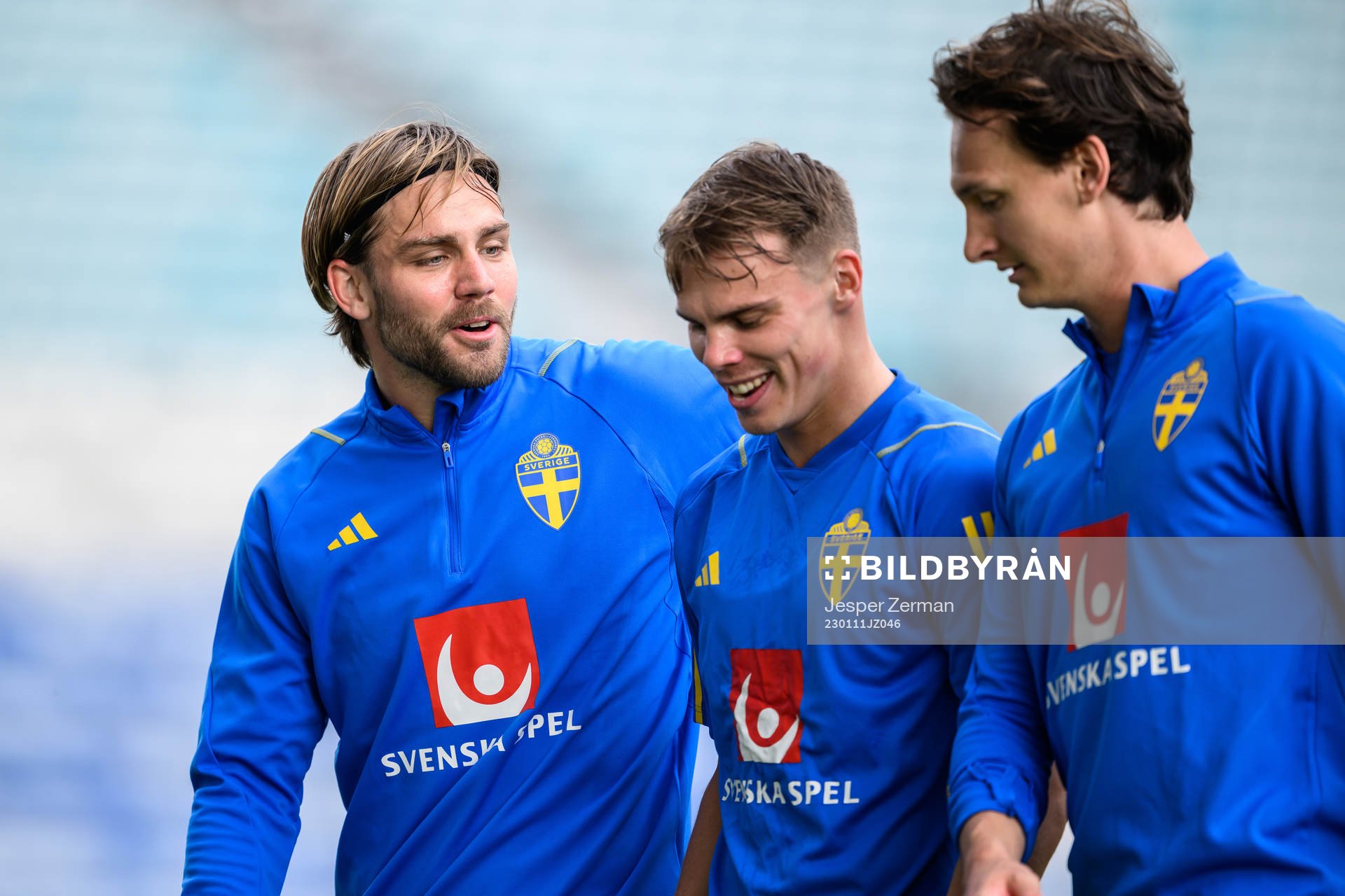 Christoffer Nyman, Elias Andersson and Hjalmar Ekdal of the