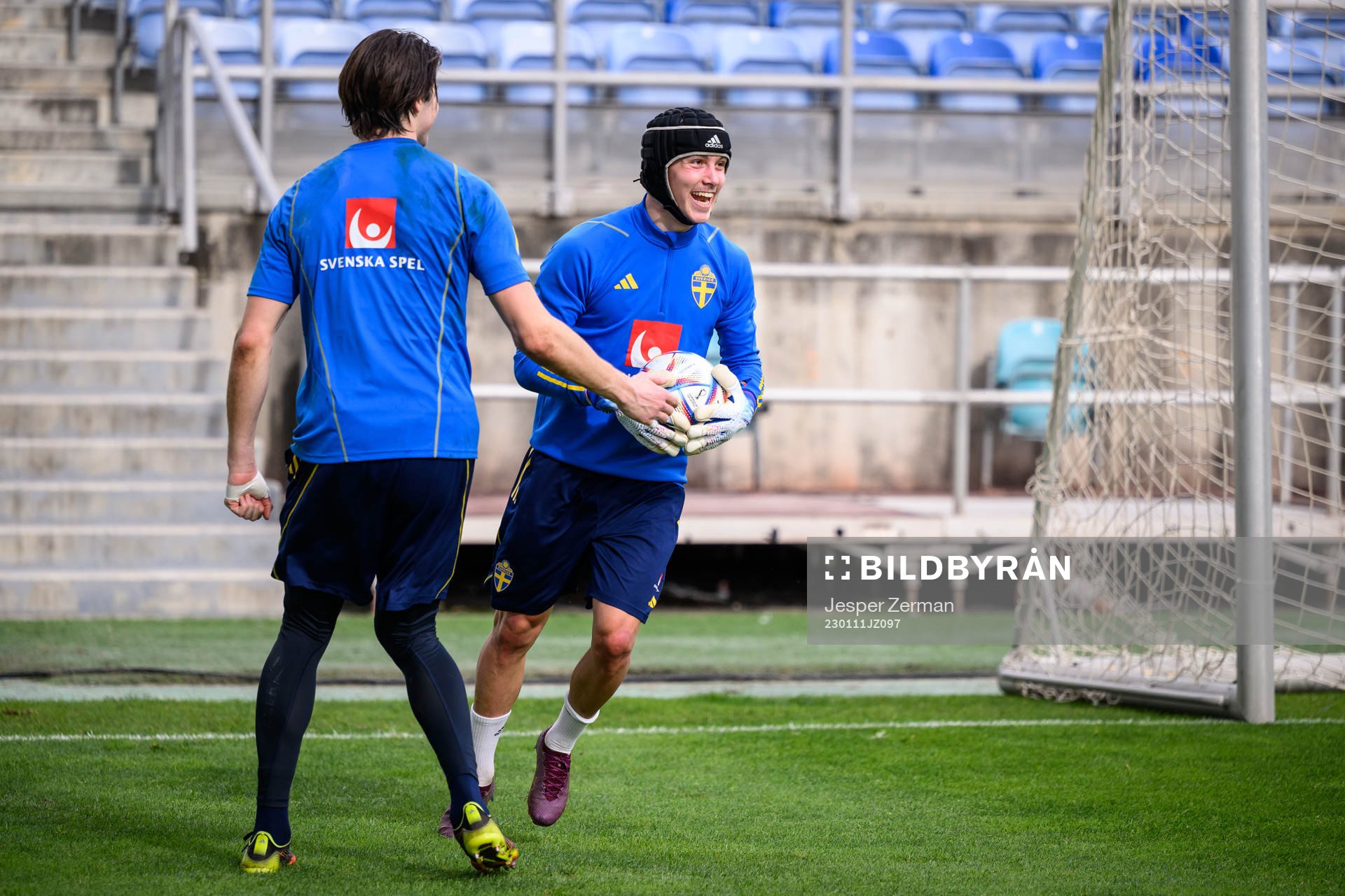 goalkeeper Jacob Widell Zetterström and Jacob Ondrejka of