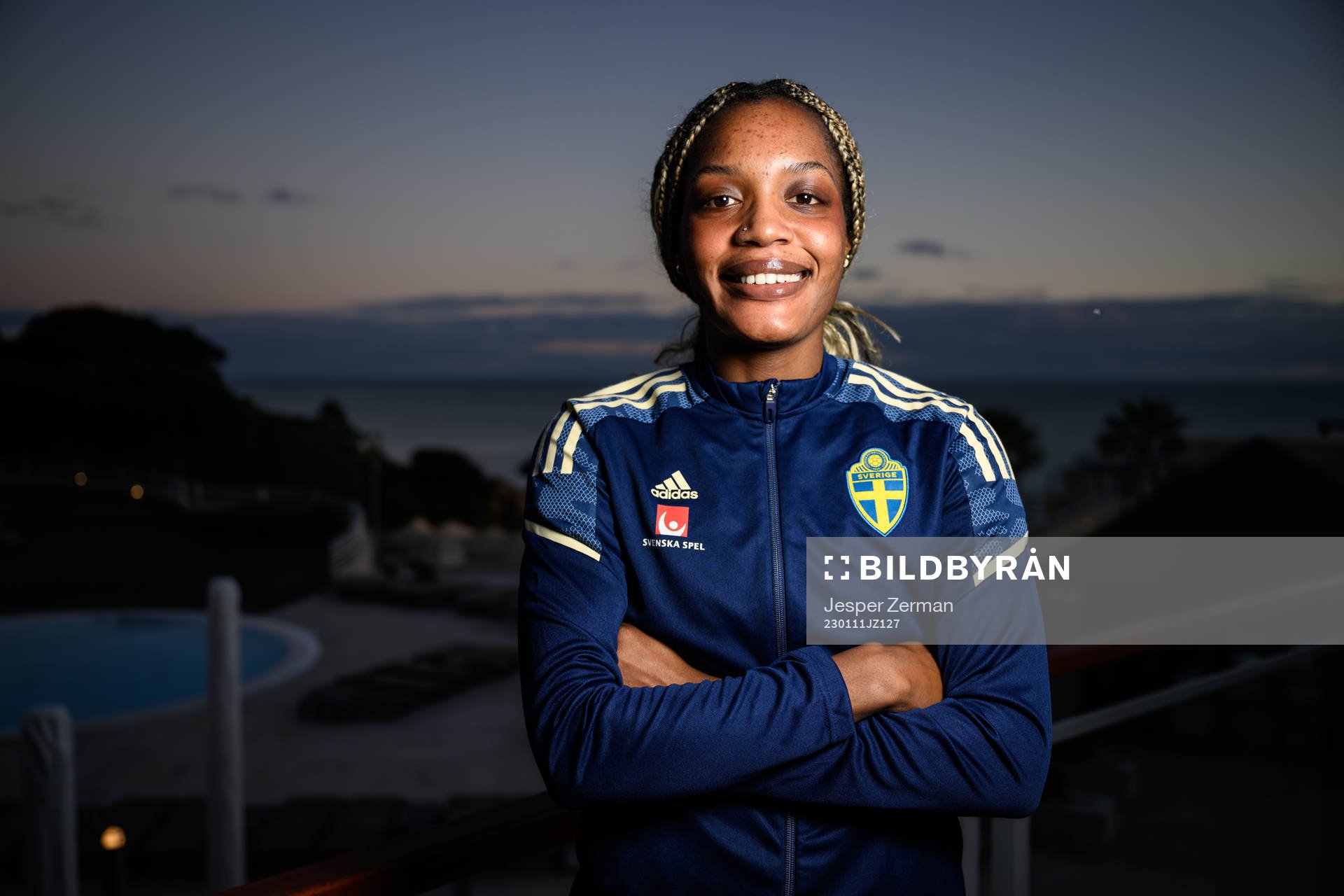 Evelyn Ijeh of the Swedish women's national football team