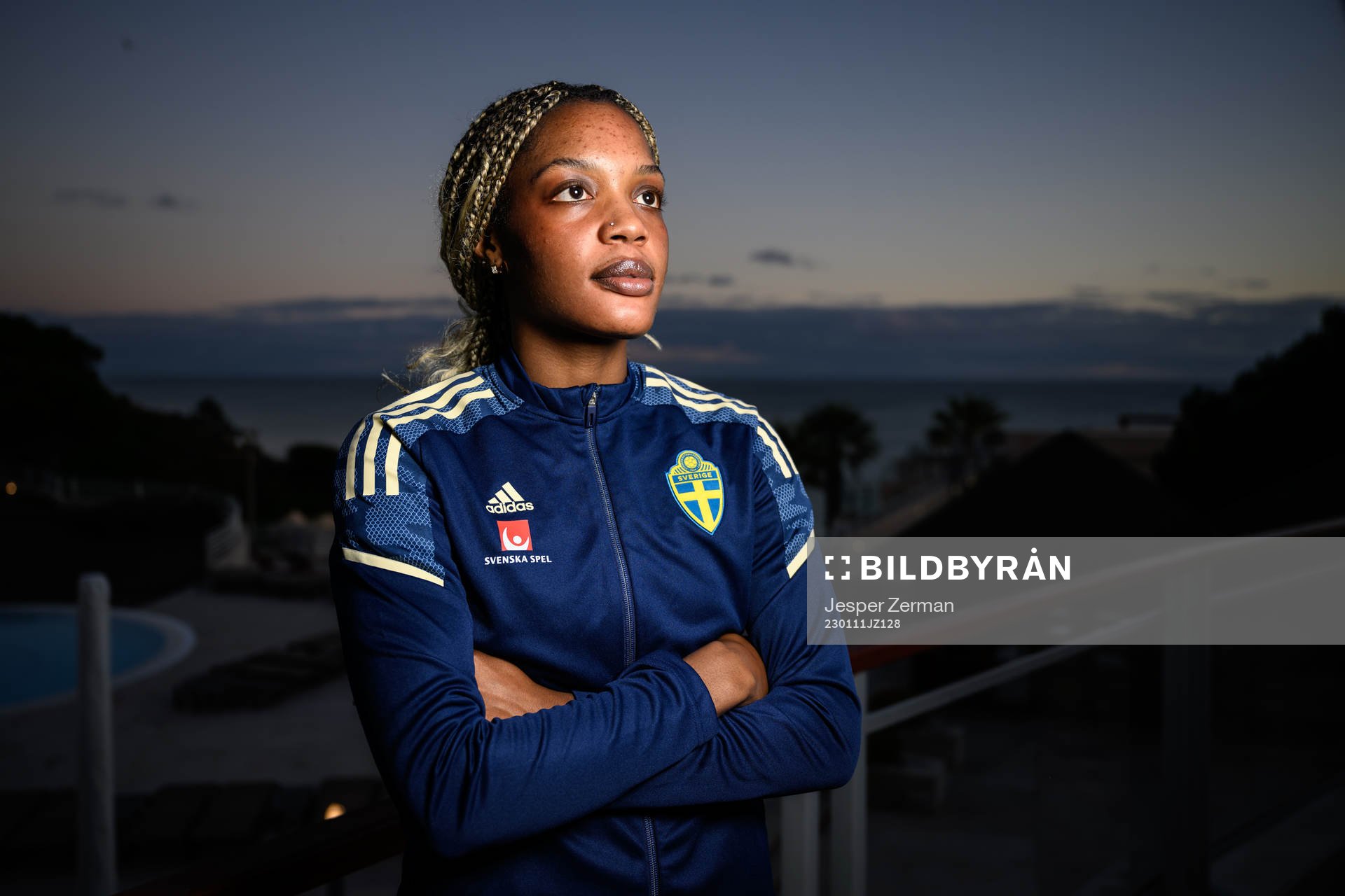 Evelyn Ijeh of the Swedish women's national football team