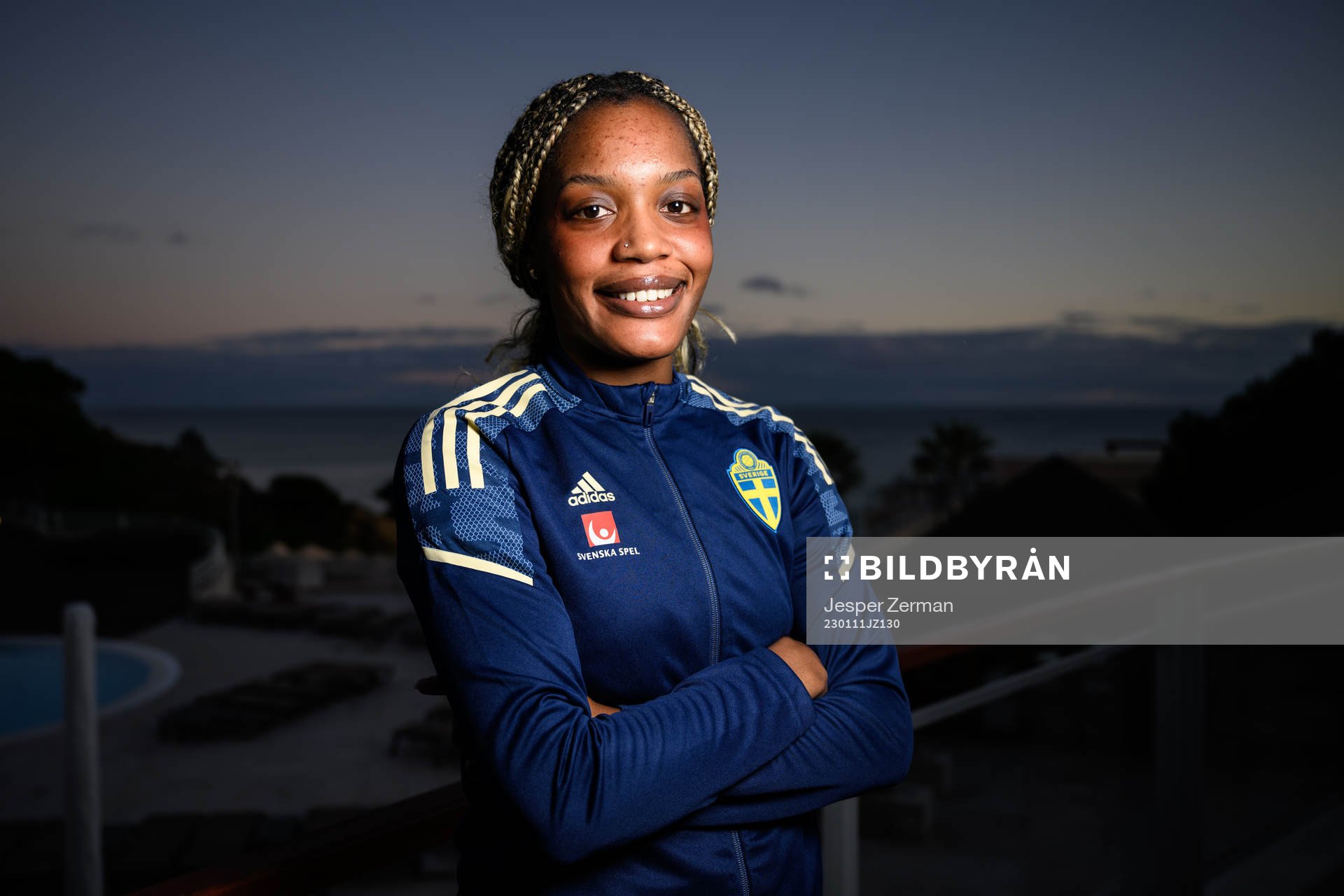 Evelyn Ijeh of the Swedish women's national football team