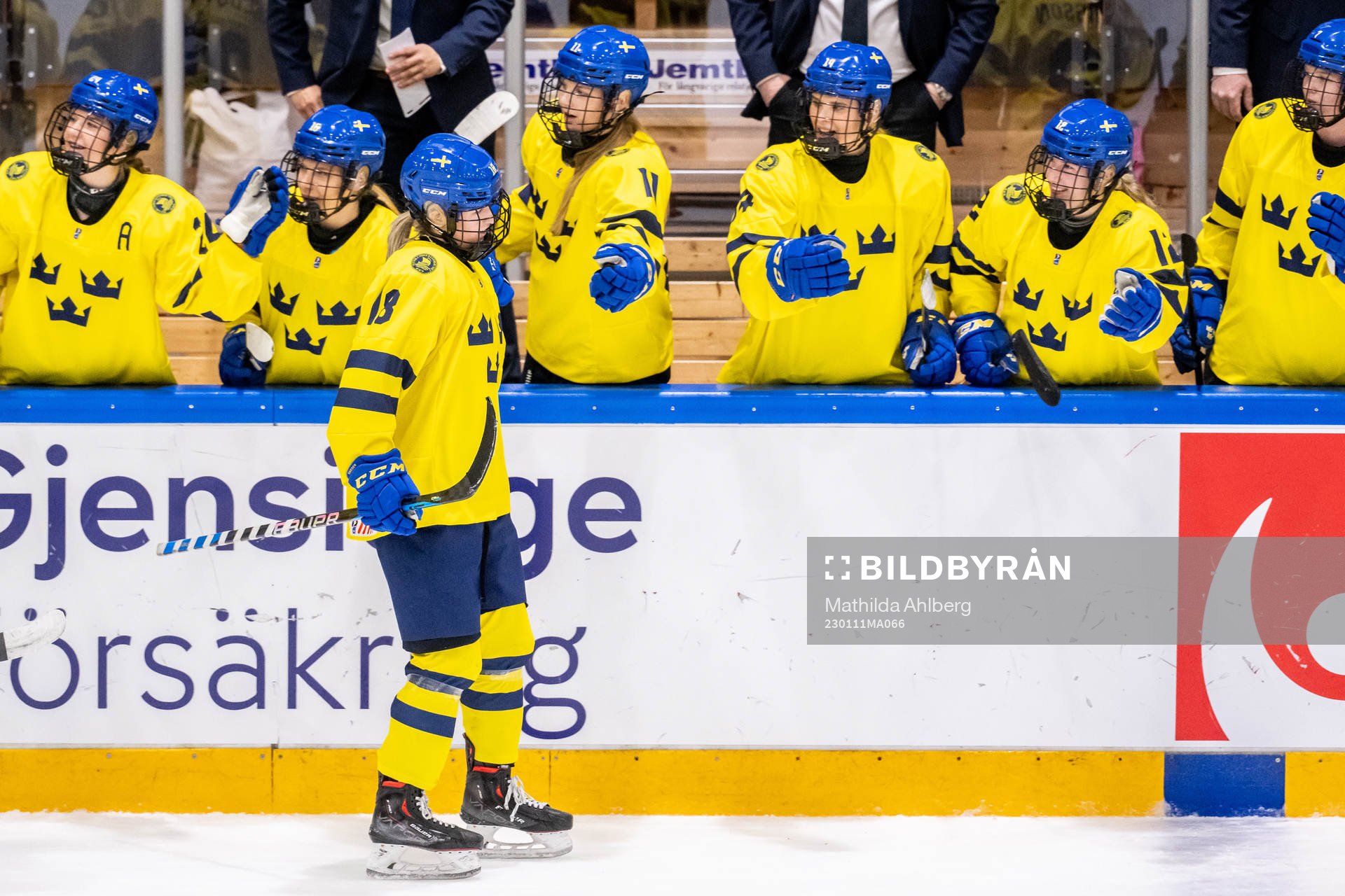 Hilda Svensson of Sweden celebrates