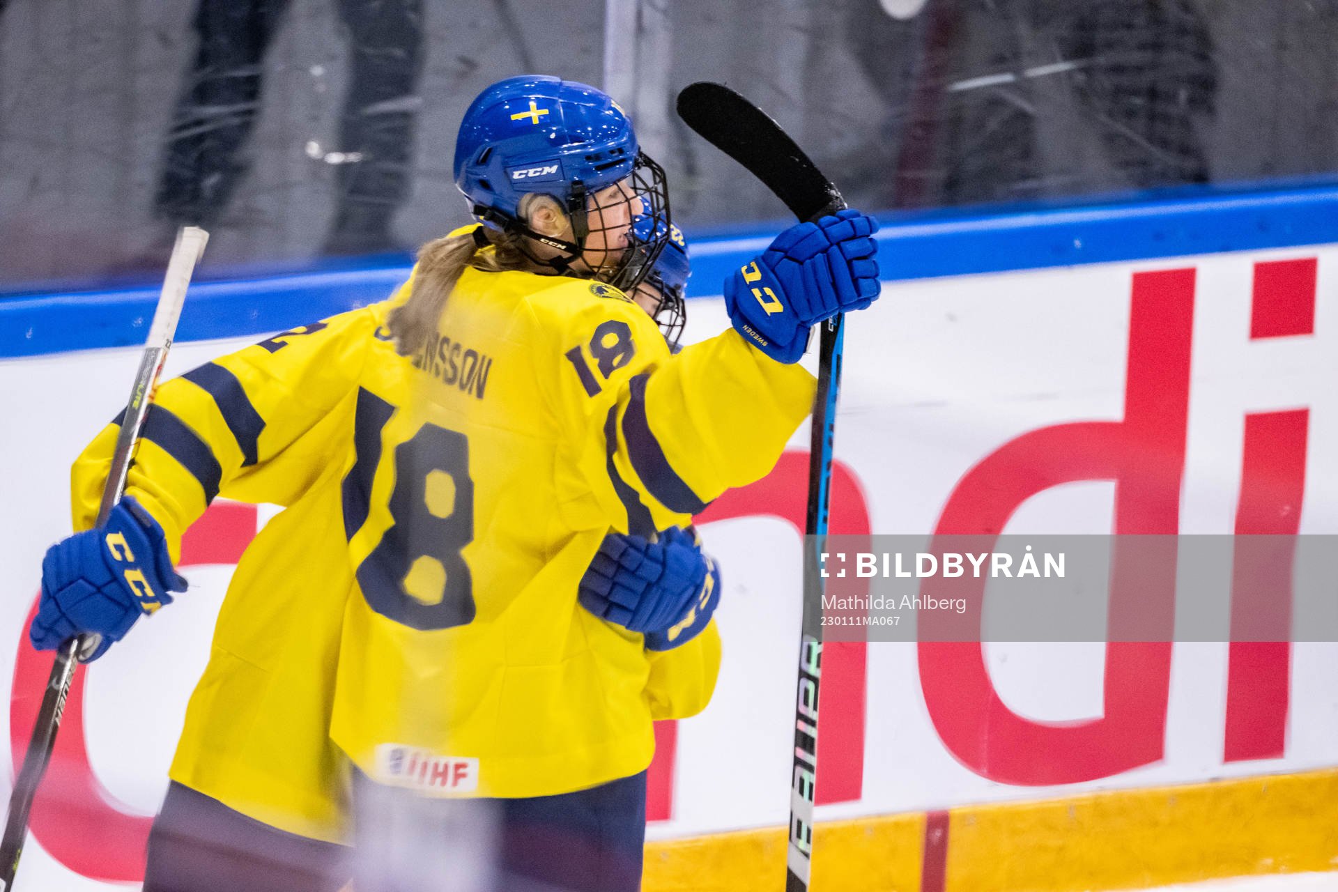 Hilda Svensson of Sweden celebrates