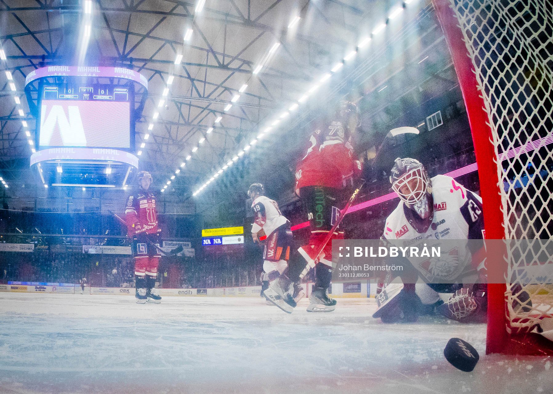 Örebros Christopher Mastomäki gör 1-0 på Linköpings