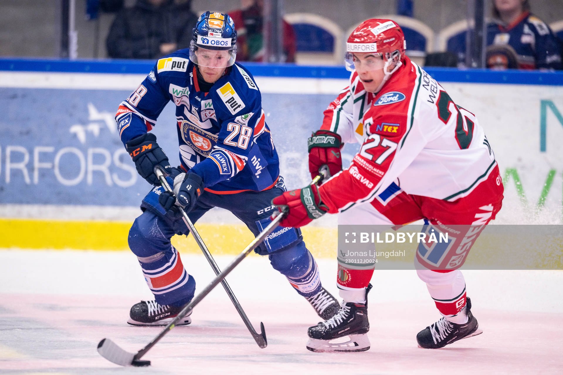 Växjös Hugo Gustafsson och Frölundas Jere Innala