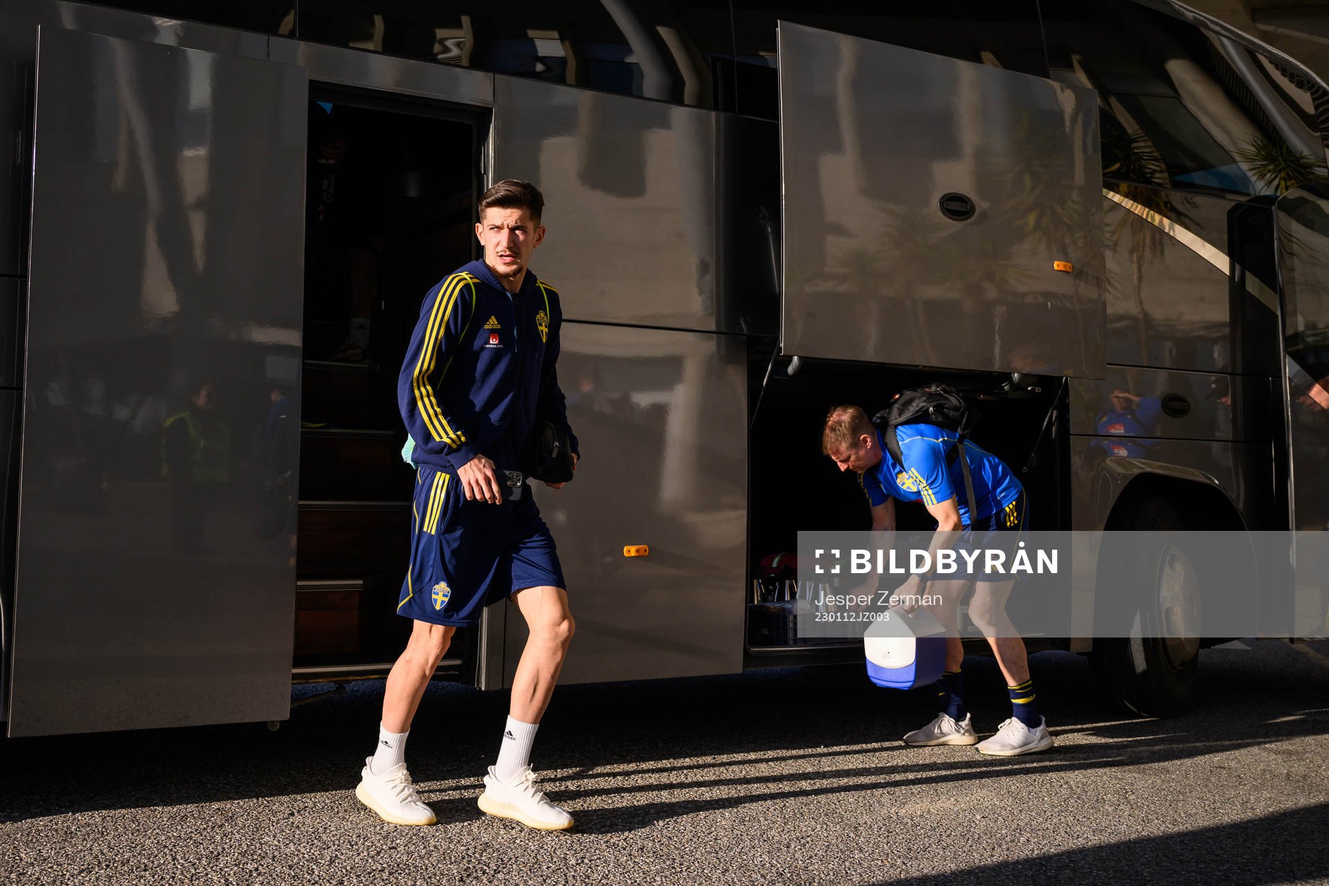 Armin Gigovic arrives at Estadio Algarve