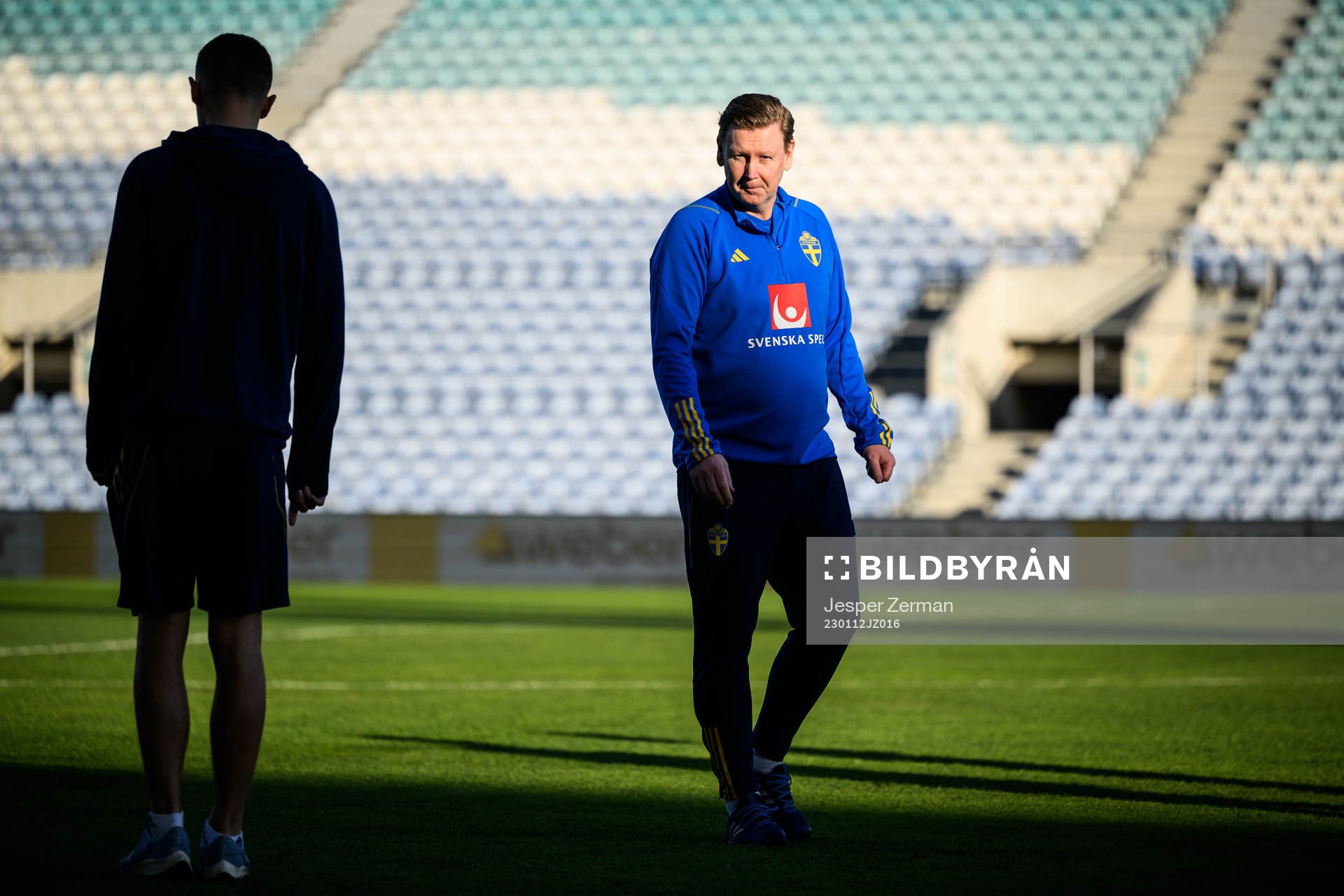 assistant coach Peter Wettergen ahead of the international friendly football match between Sweden and Iceland on January 12, 2023 in Faro.