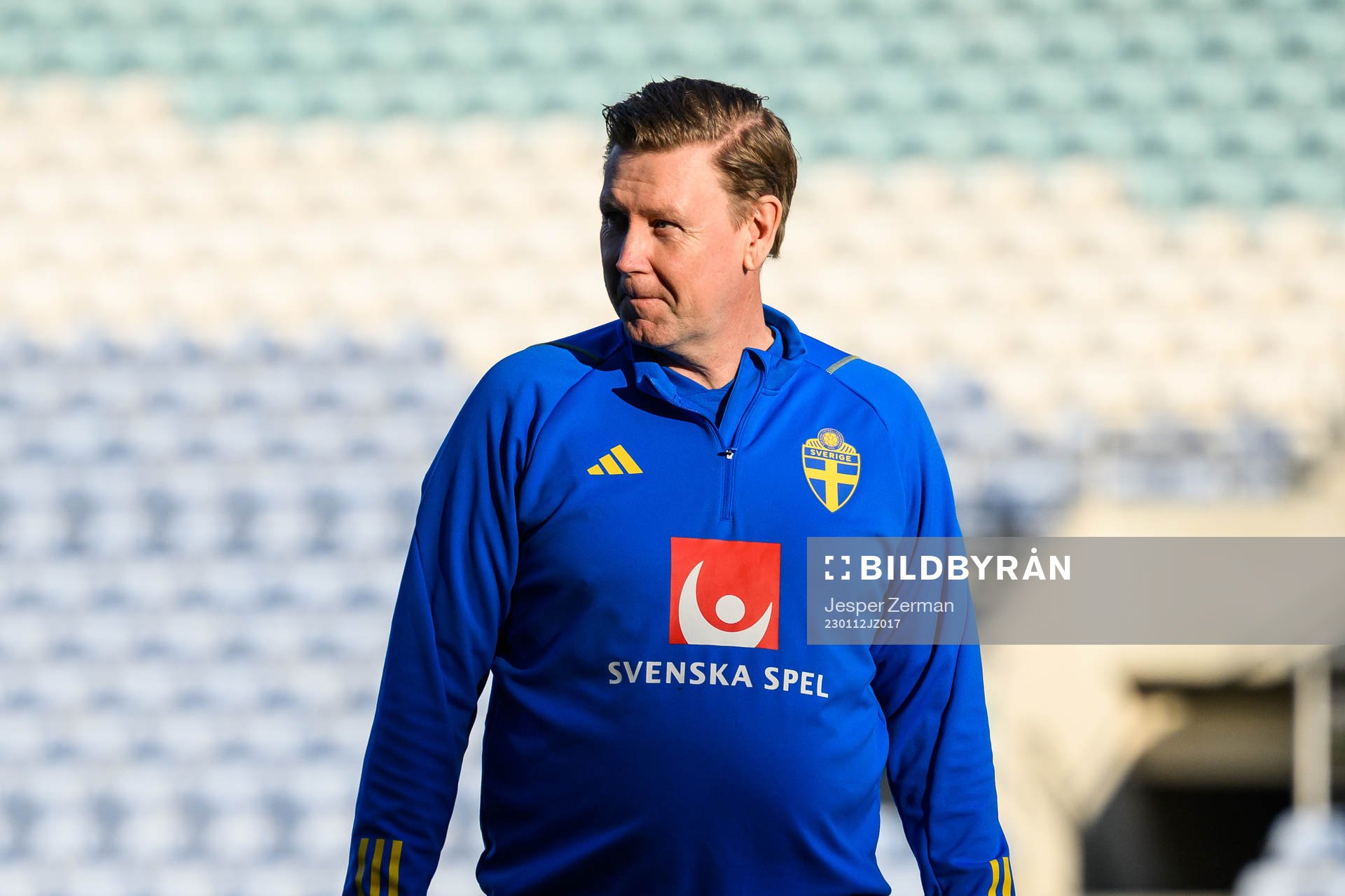 assistant coach Peter Wettergen ahead of the international friendly football match between Sweden and Iceland on January 12, 2023 in Faro.