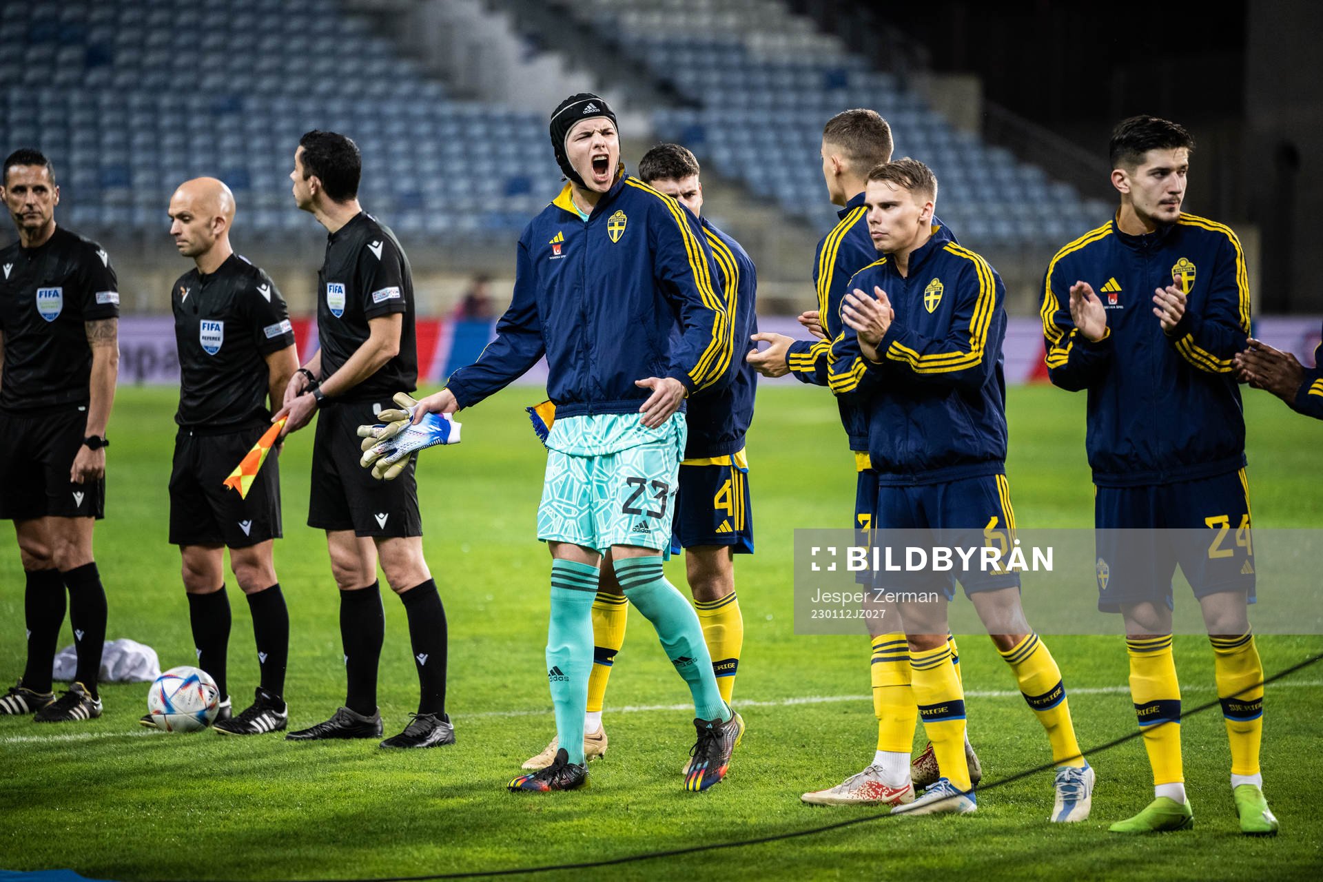 goalkeeper Jacob Widell Zetterström of Sweden