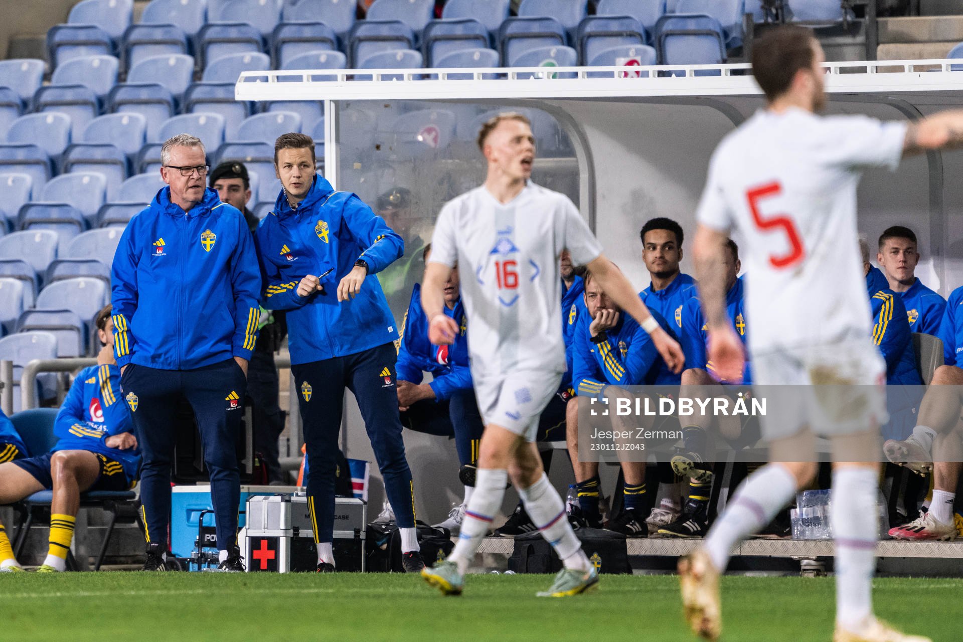 Head coach Janne Andersson and Goalkeeper coach Maths