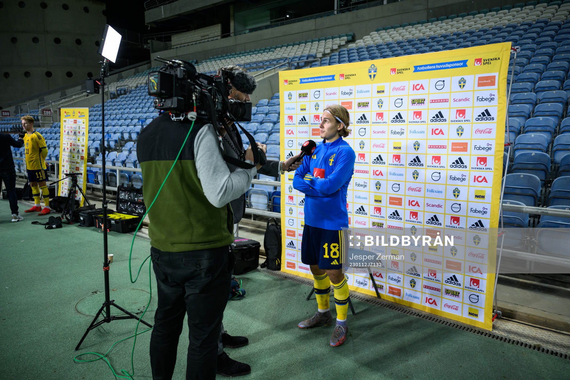 Sebastian Nanasi of Sweden after the international friendly football match between Sweden and Iceland on January 12, 2023 in Faro.
