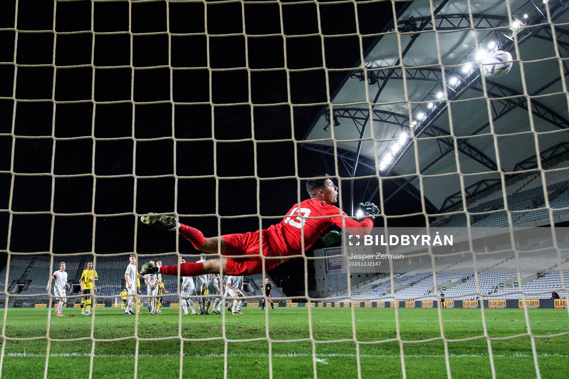 goalkeeper Hakon Rafn Valdimarsson of Iceland lets in 1-1