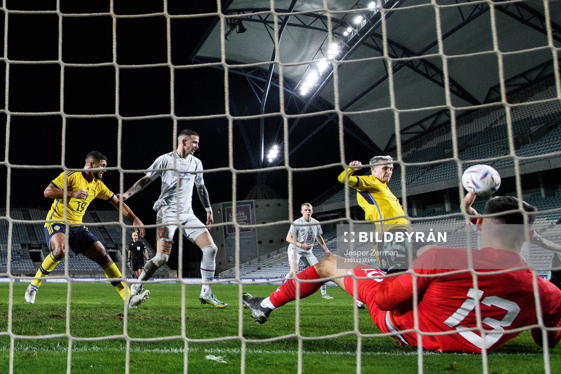 Jacob Ondrejka of Sweden scores 2-1