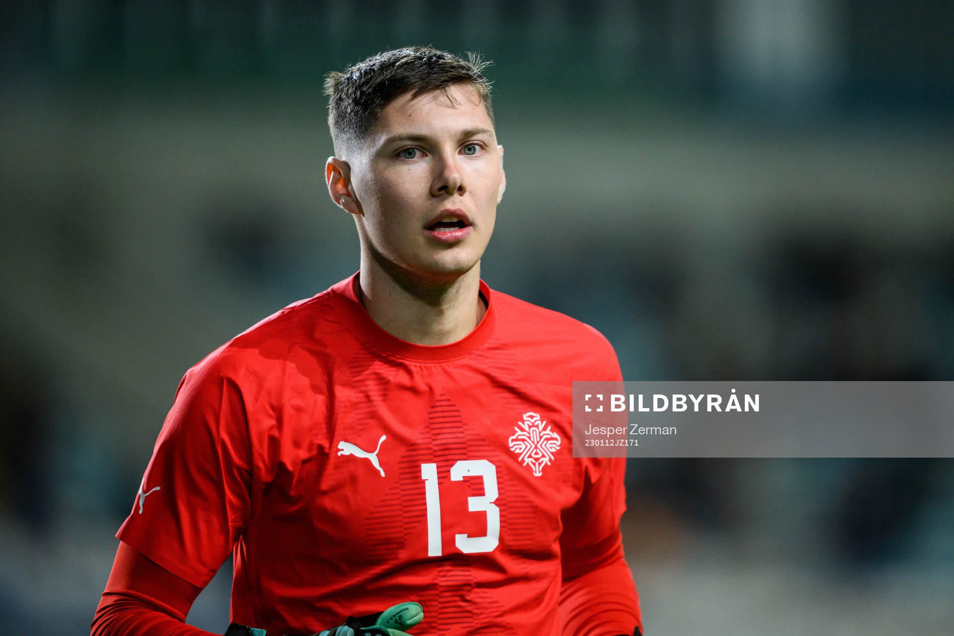 goalkeeper Hakon Rafn Valdimarsson of Iceland
