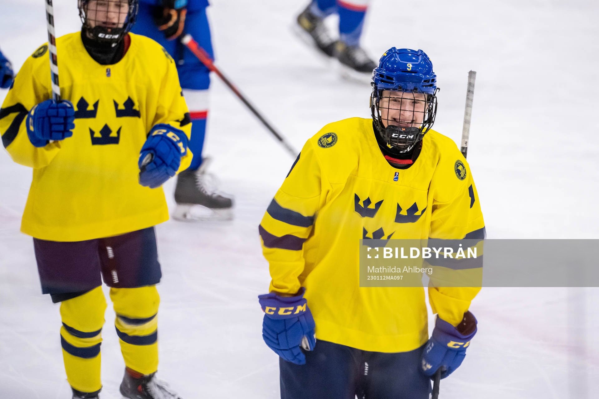 Mira Markström of Sweden celebrates