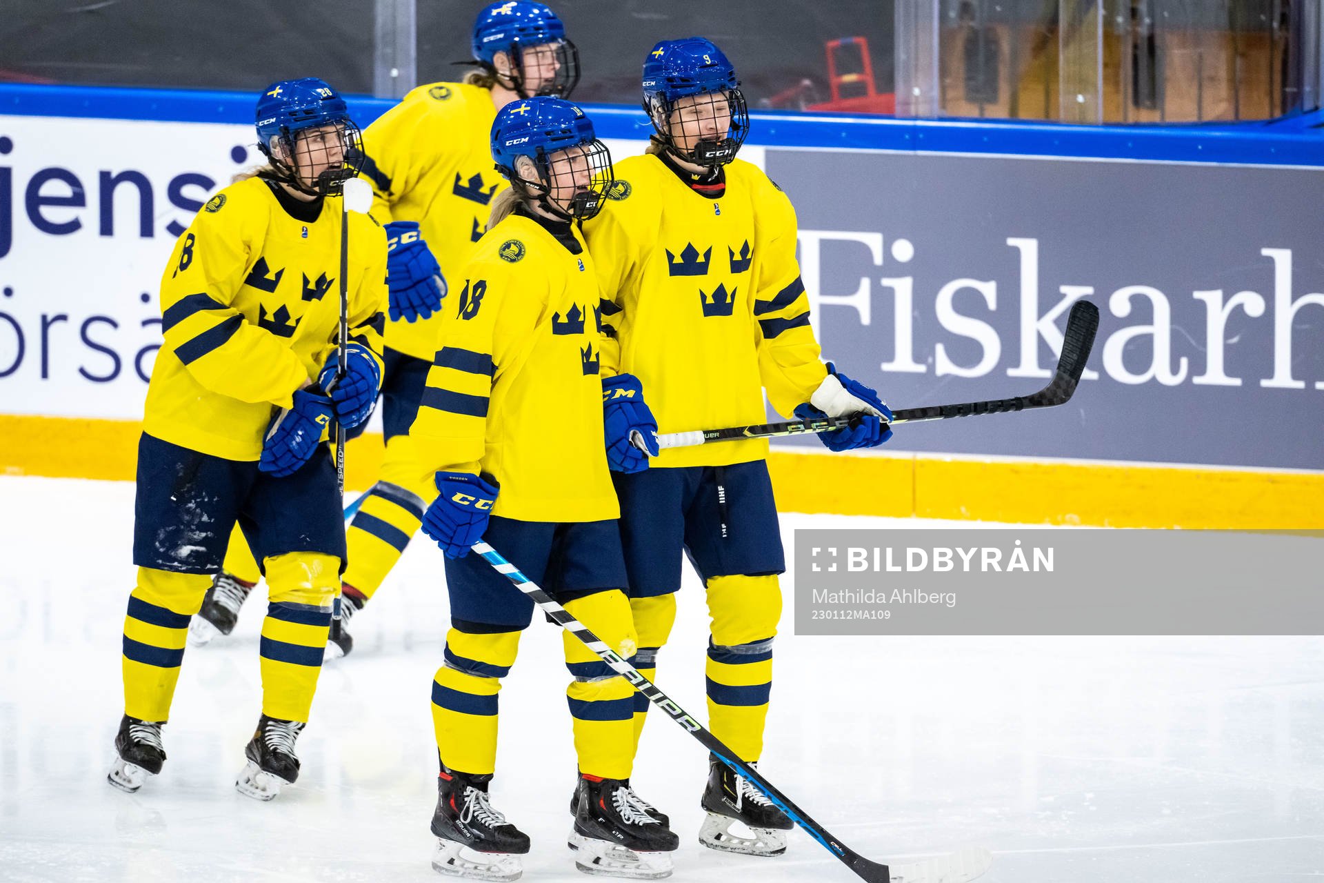 Hilda Svensson and Mira Markström of Sweden celebrate