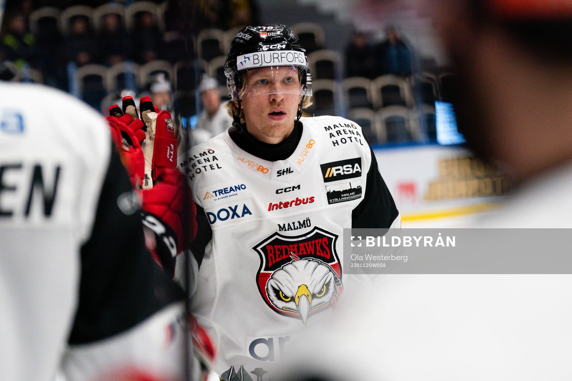 Malmö Redhawks Marcus Sylvegård  jublar