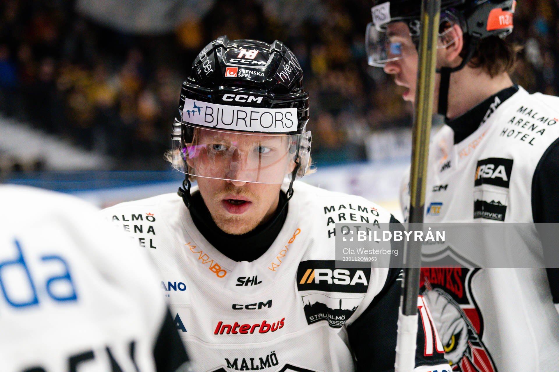 Malmö Redhawks Marcus Sylvegård  jublar