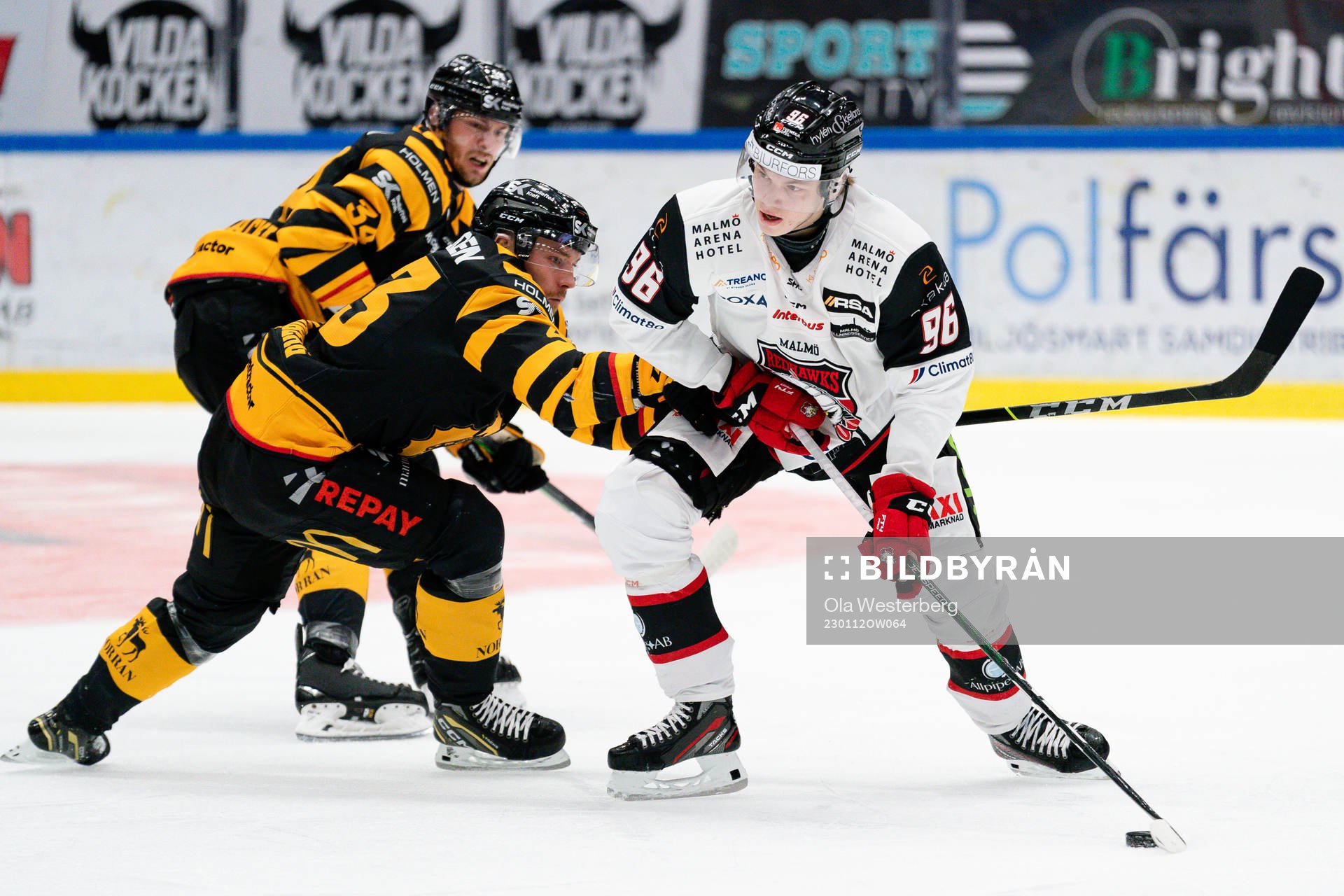 Skellefteås Filip Sandberg och Malmö Redhawks Lukas