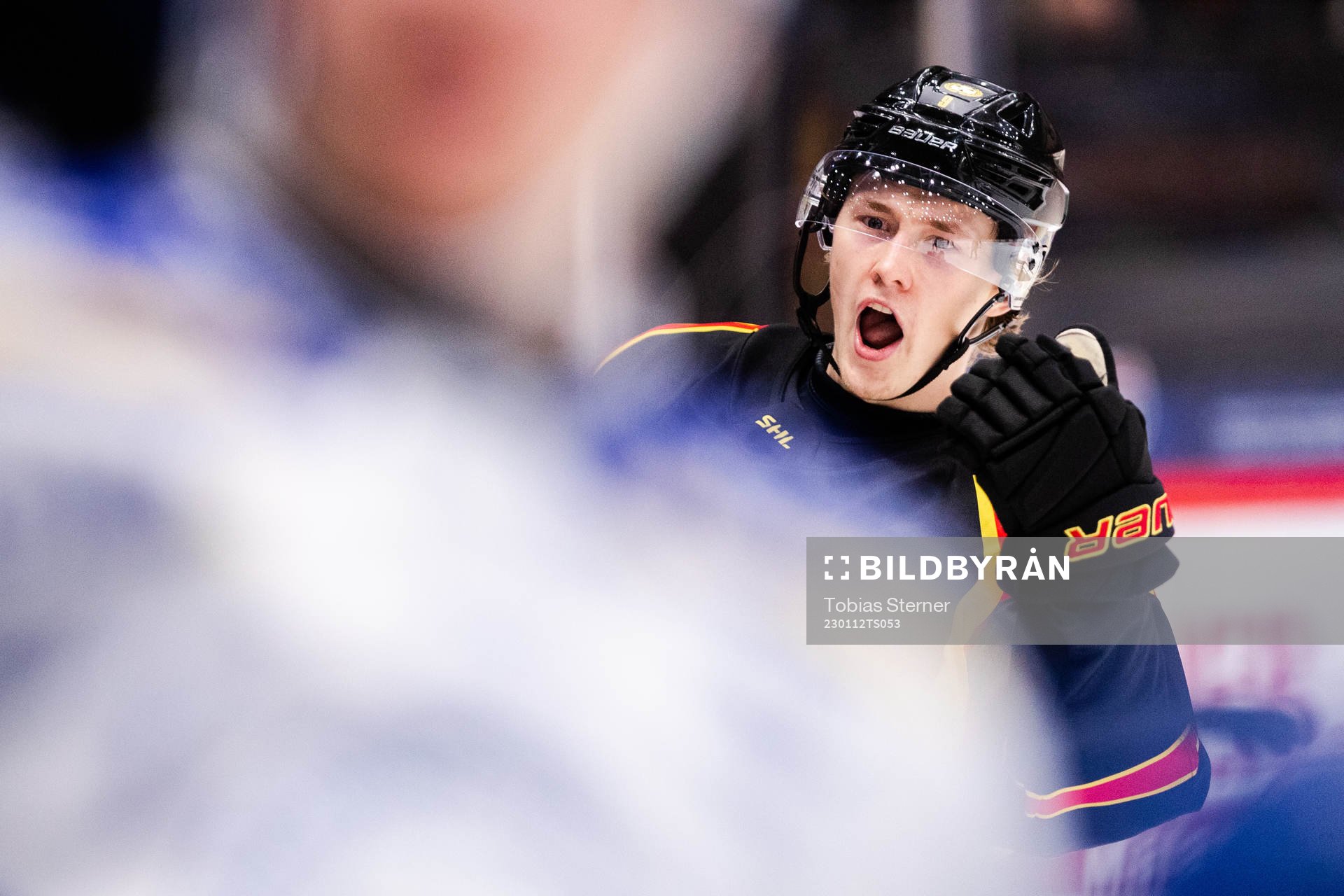 Brynäs William Strömgren jublar