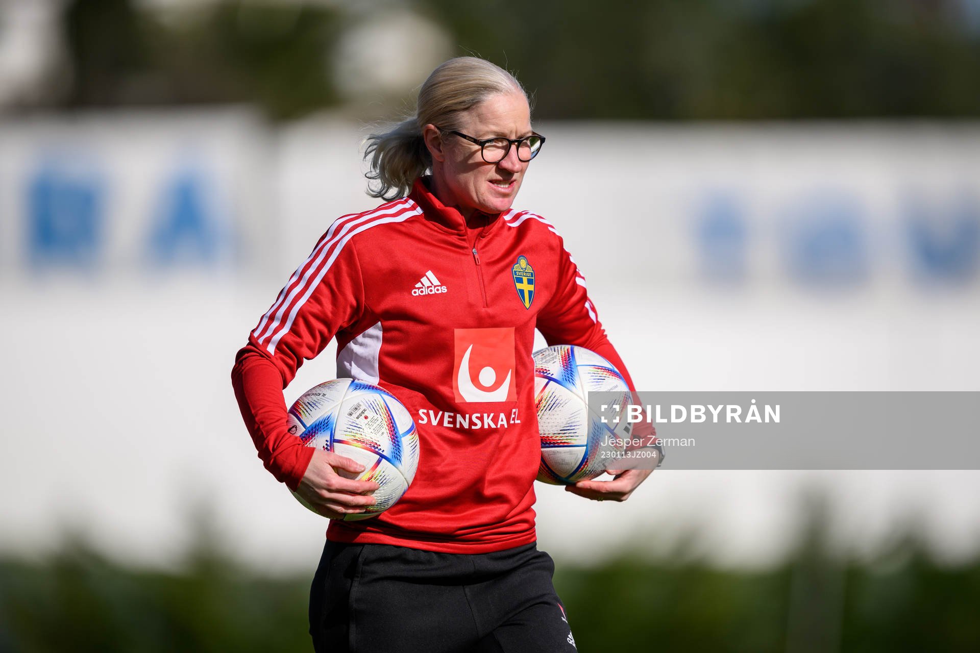 trainer Victoria Sandell of the Swedish women's national