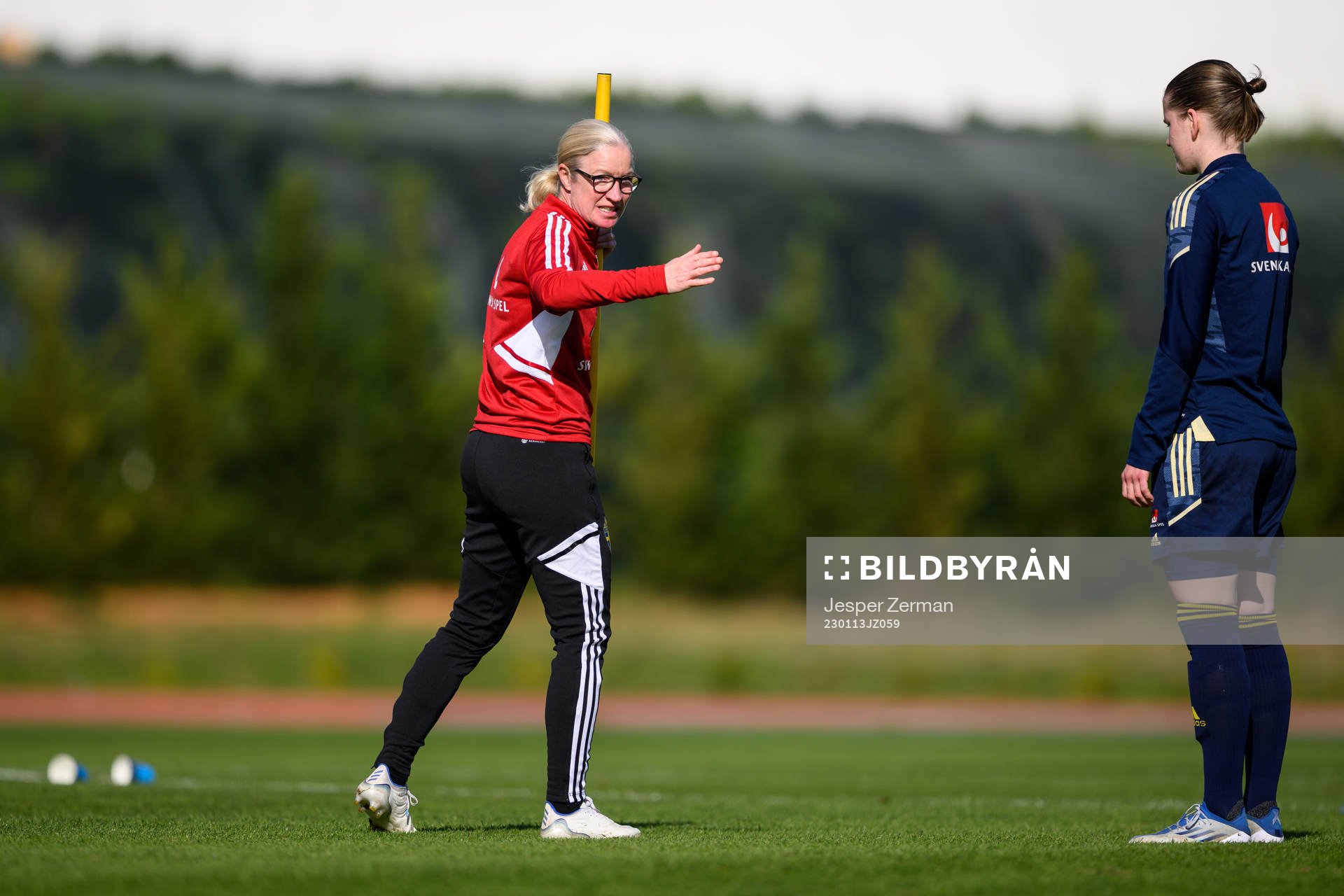 trainer Victoria Sandell of the Swedish women's national