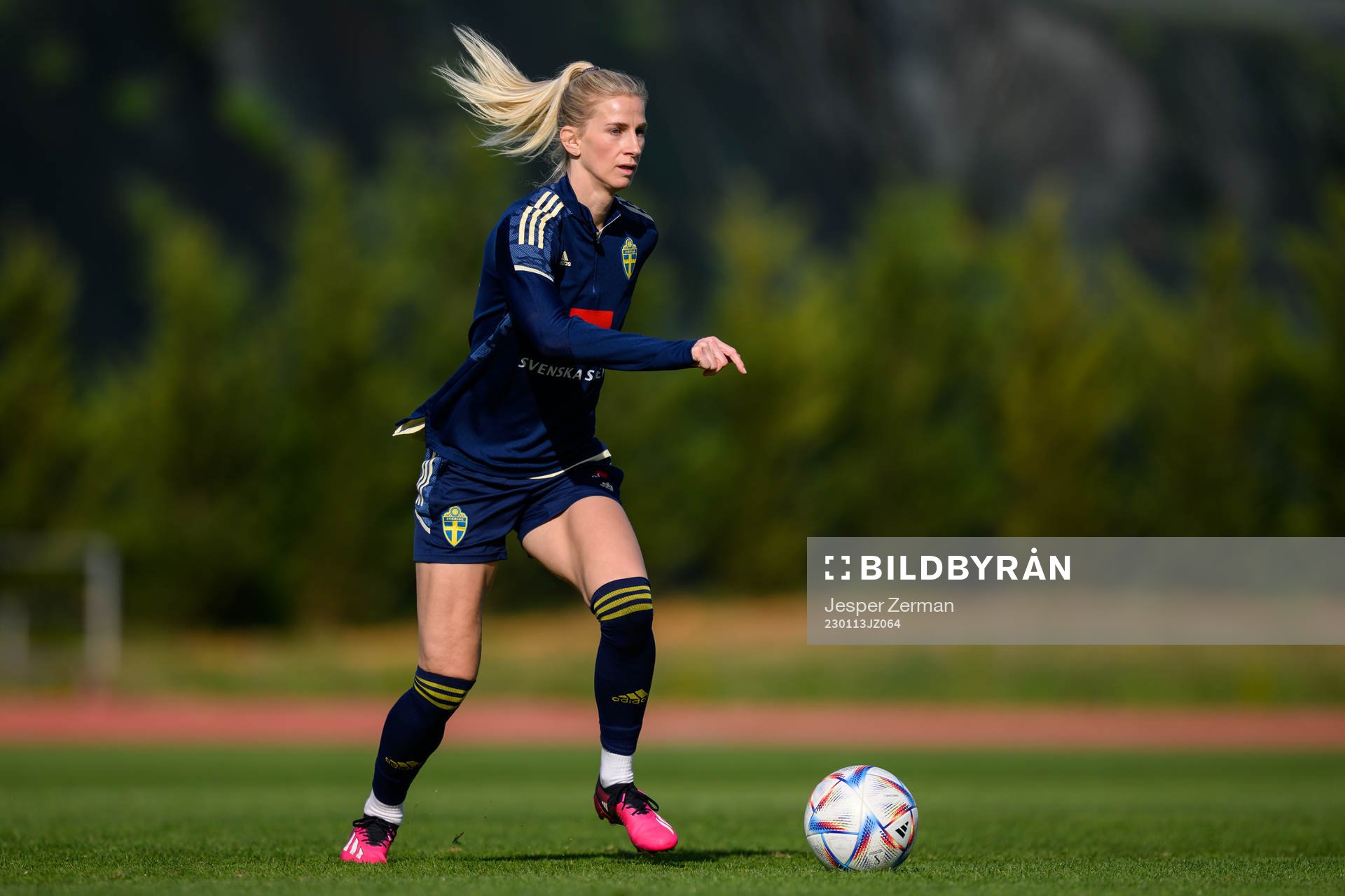 Sofia Jakobsson of the Swedish women's national football