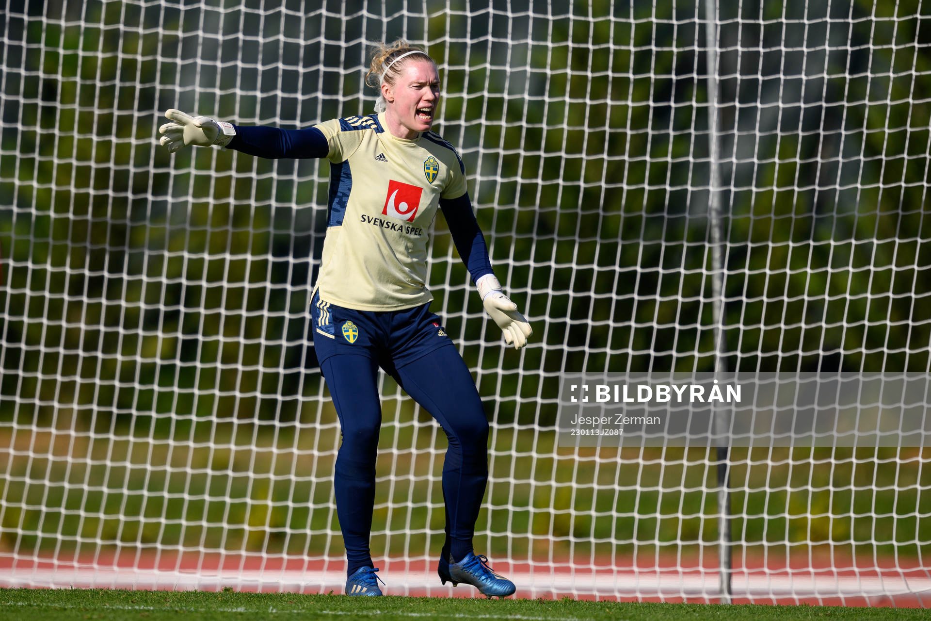 goalkeeper Hedvig Lindahl of the Swedish women's national