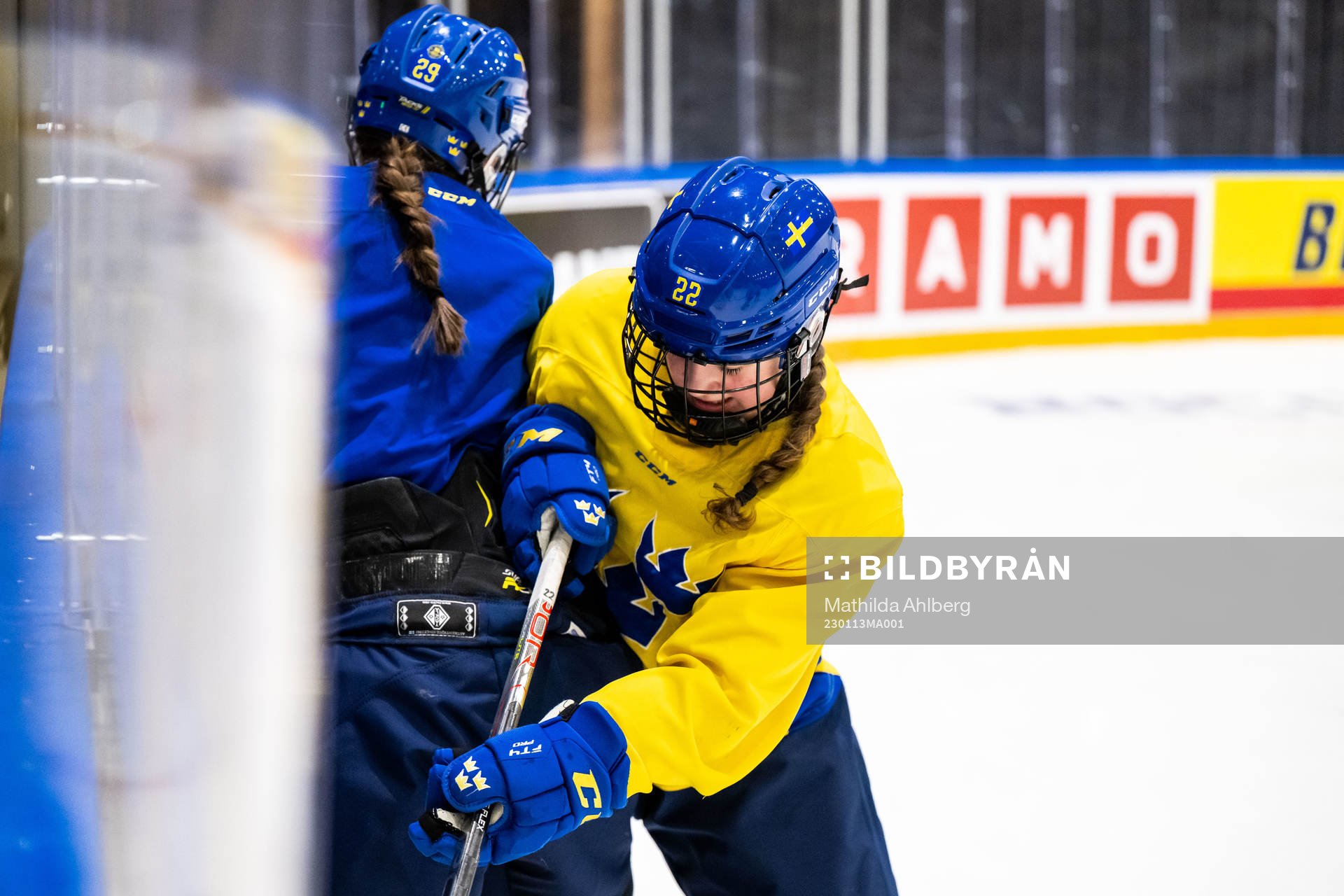 Sara Lindqvist of Sweden at a practice session