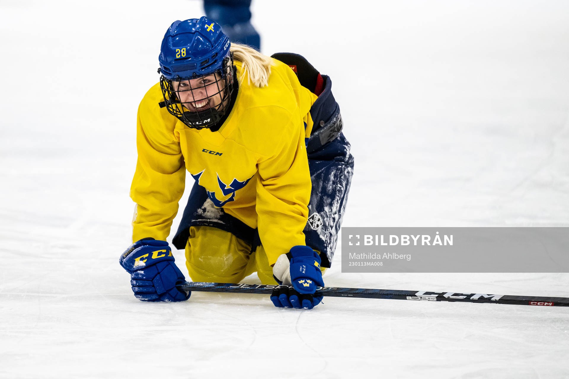 Moa Gustafsson of Sweden at a practice session