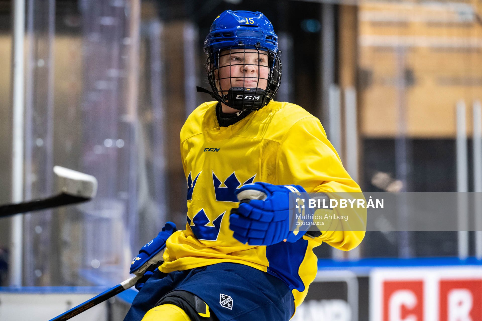 Astrid Lindeberg of Sweden at a practice session