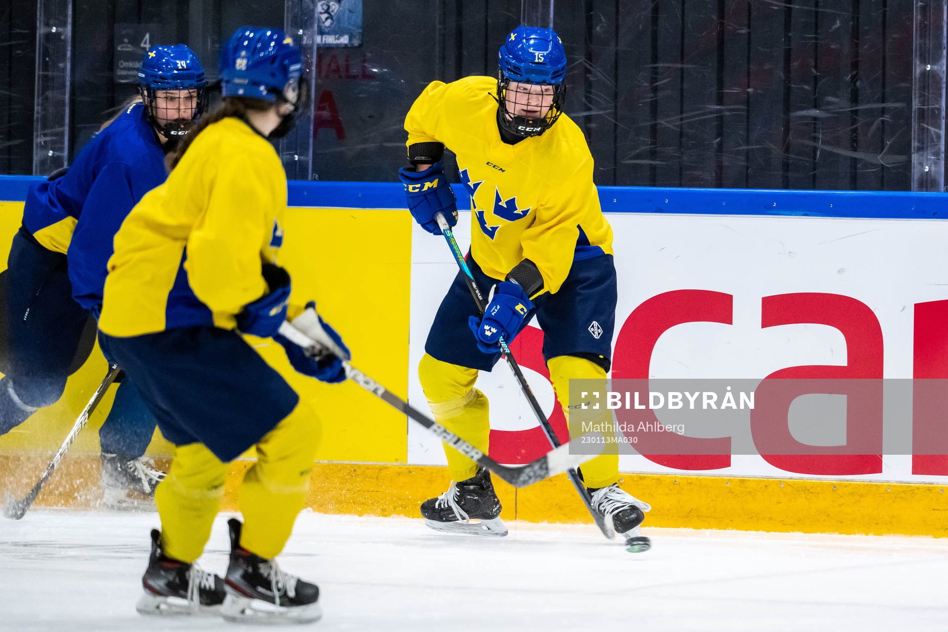 Astrid Lindeberg of Sweden at a practice session