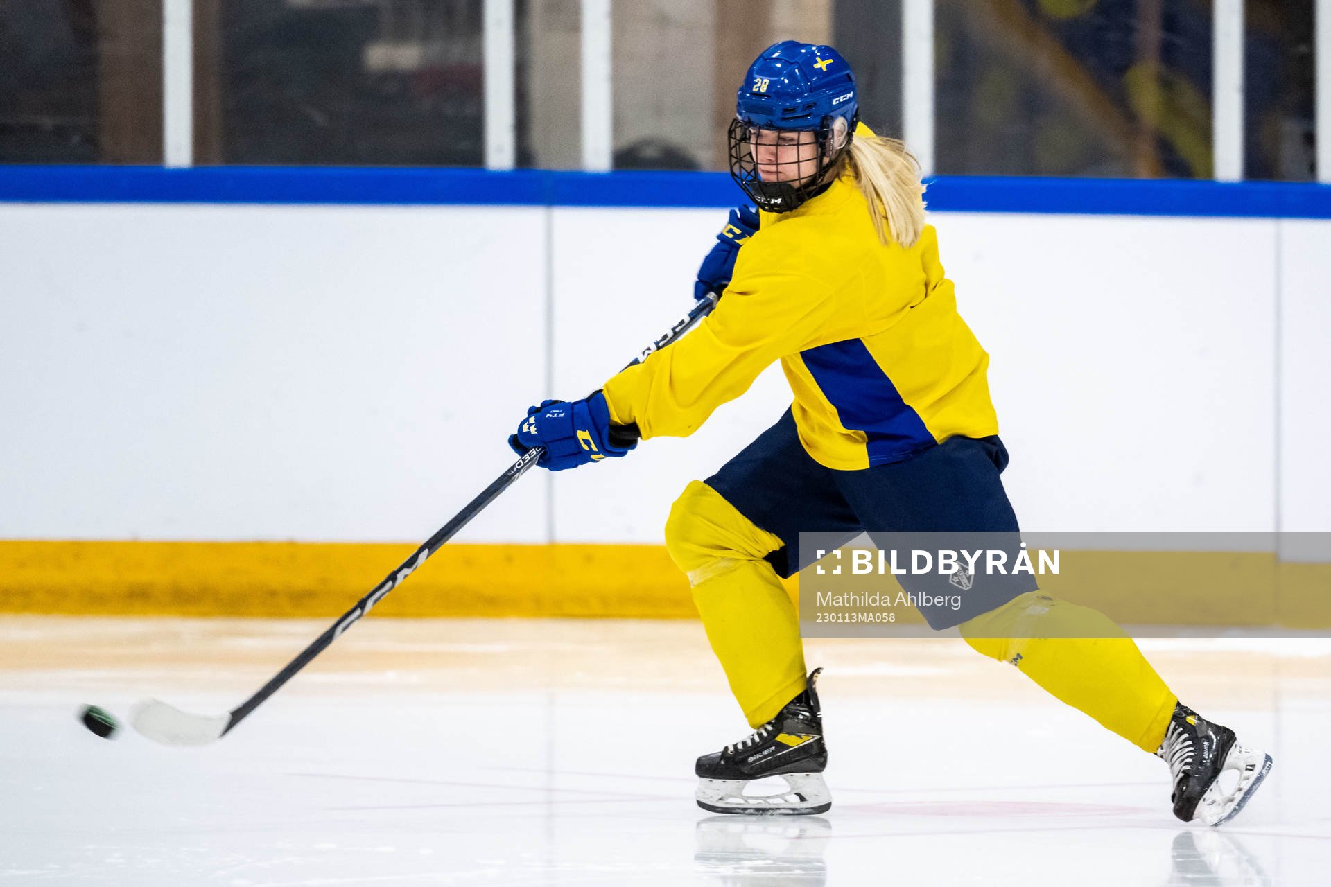 Moa Gustafsson of Sweden at a practice session