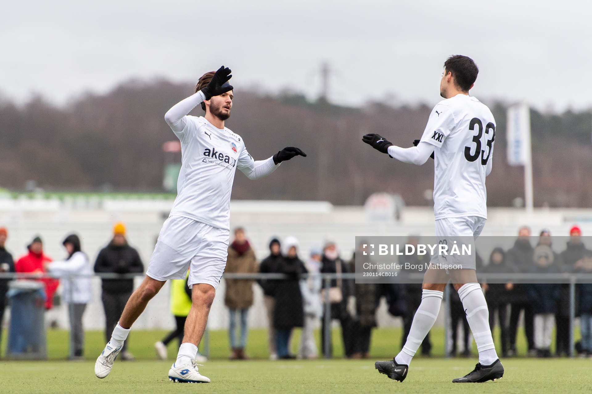 Helsingborgs Wilhelm Loeper och Amar Muhsin jublar