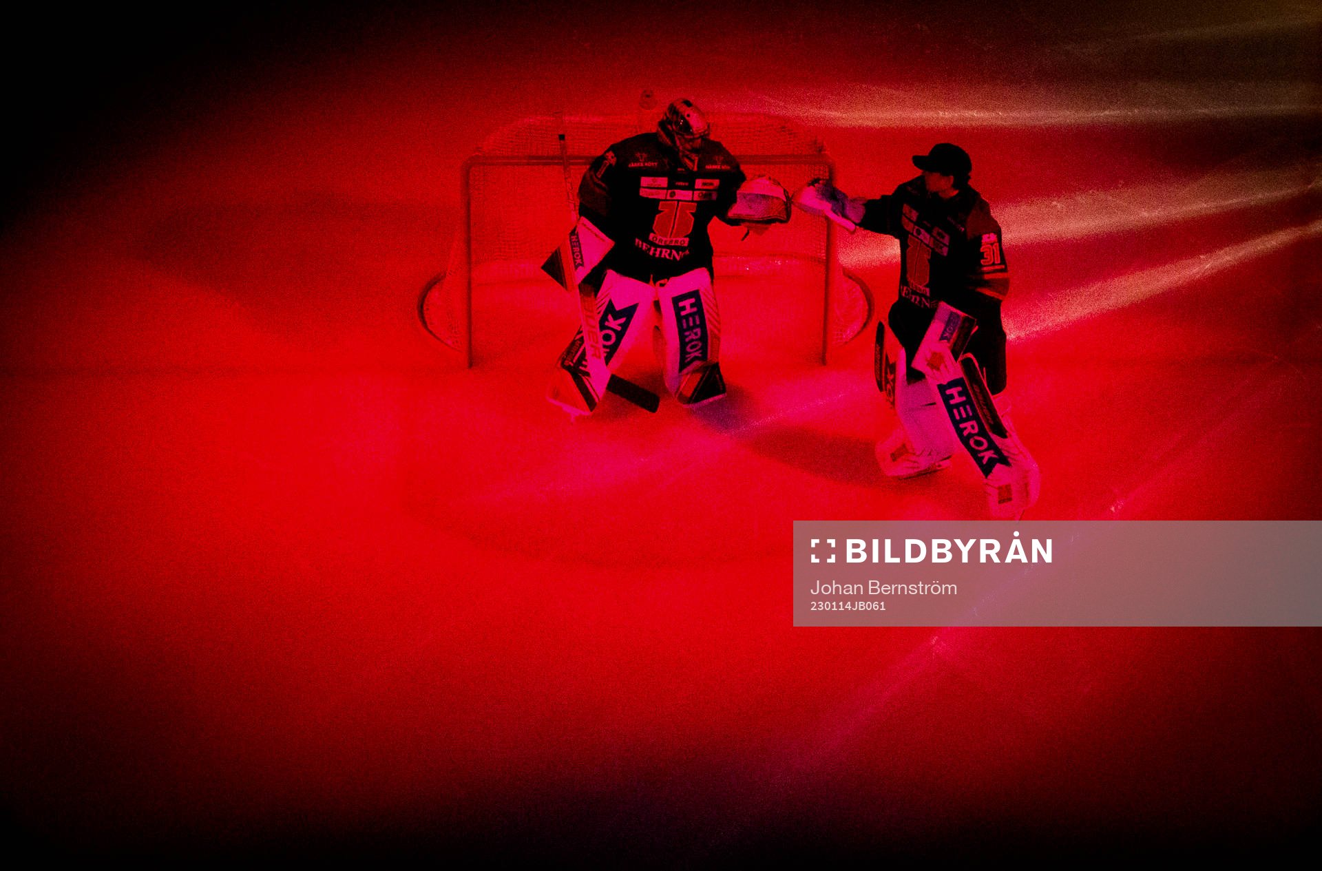 Örebros målvakt Jhonas Enroth och målvakt Jonas Arntzen