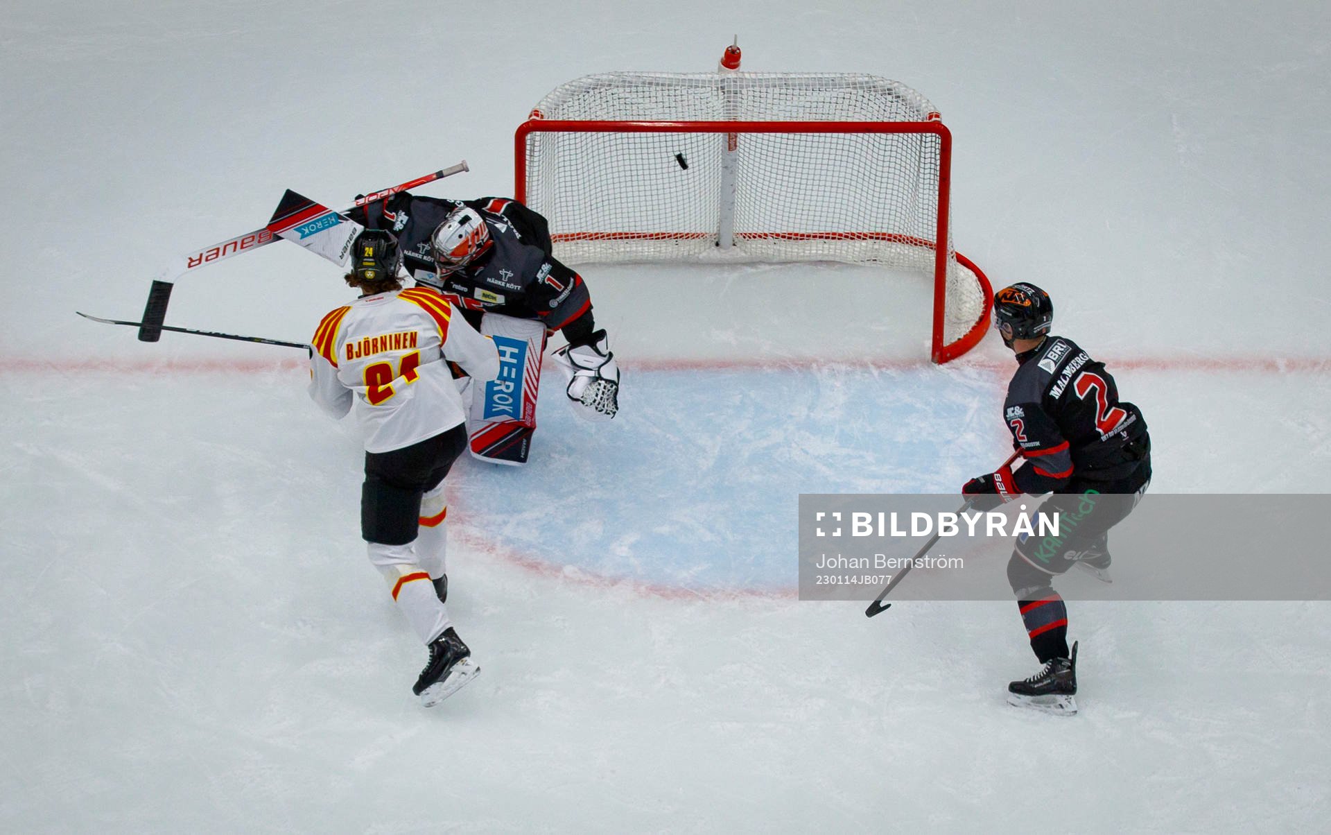 Brynäs Hannes Björninen 0-1 mål dömt bort pga hög