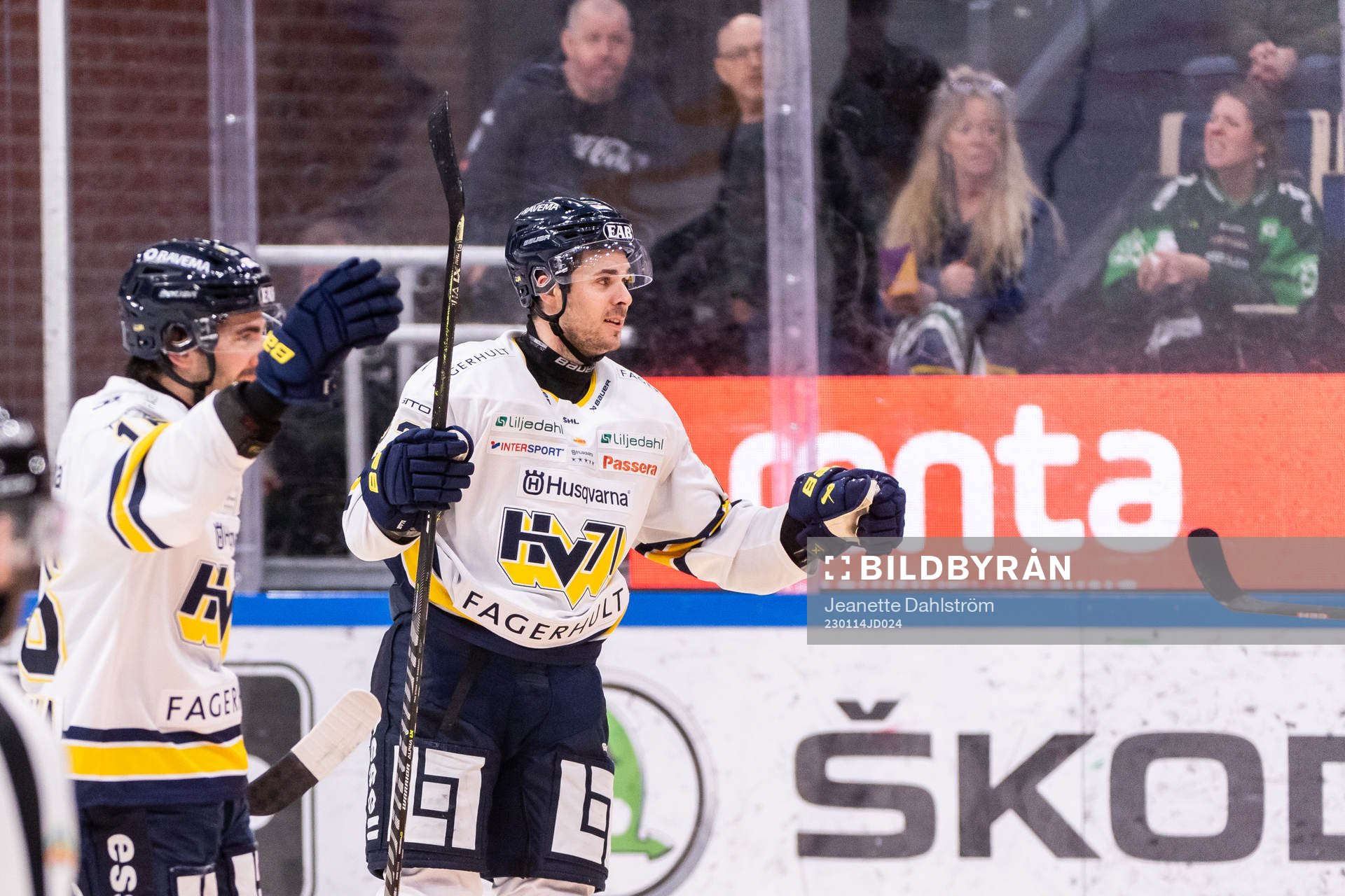 HV71s spelare jublar