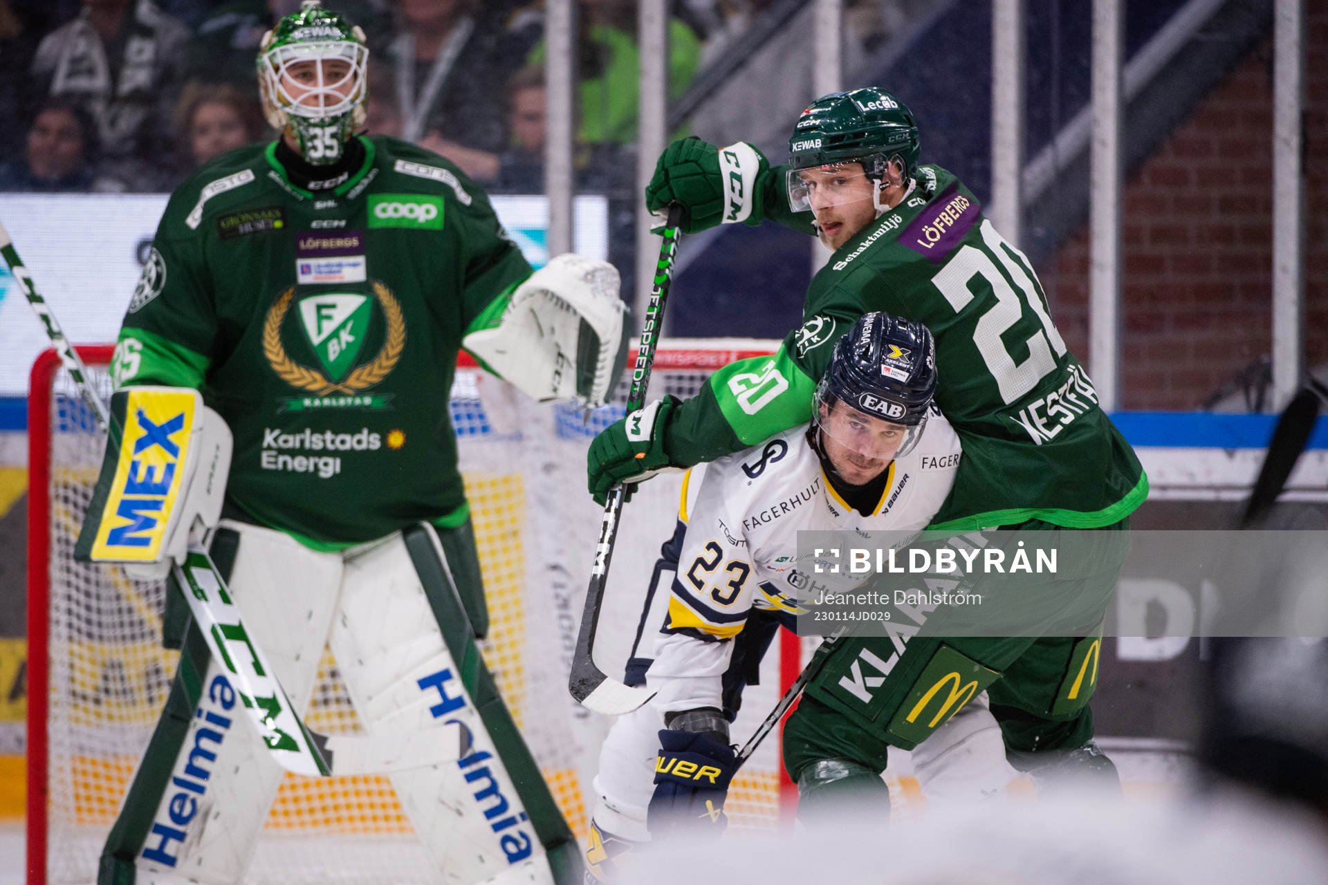 Färjestads målvakt Dennis Hildeby