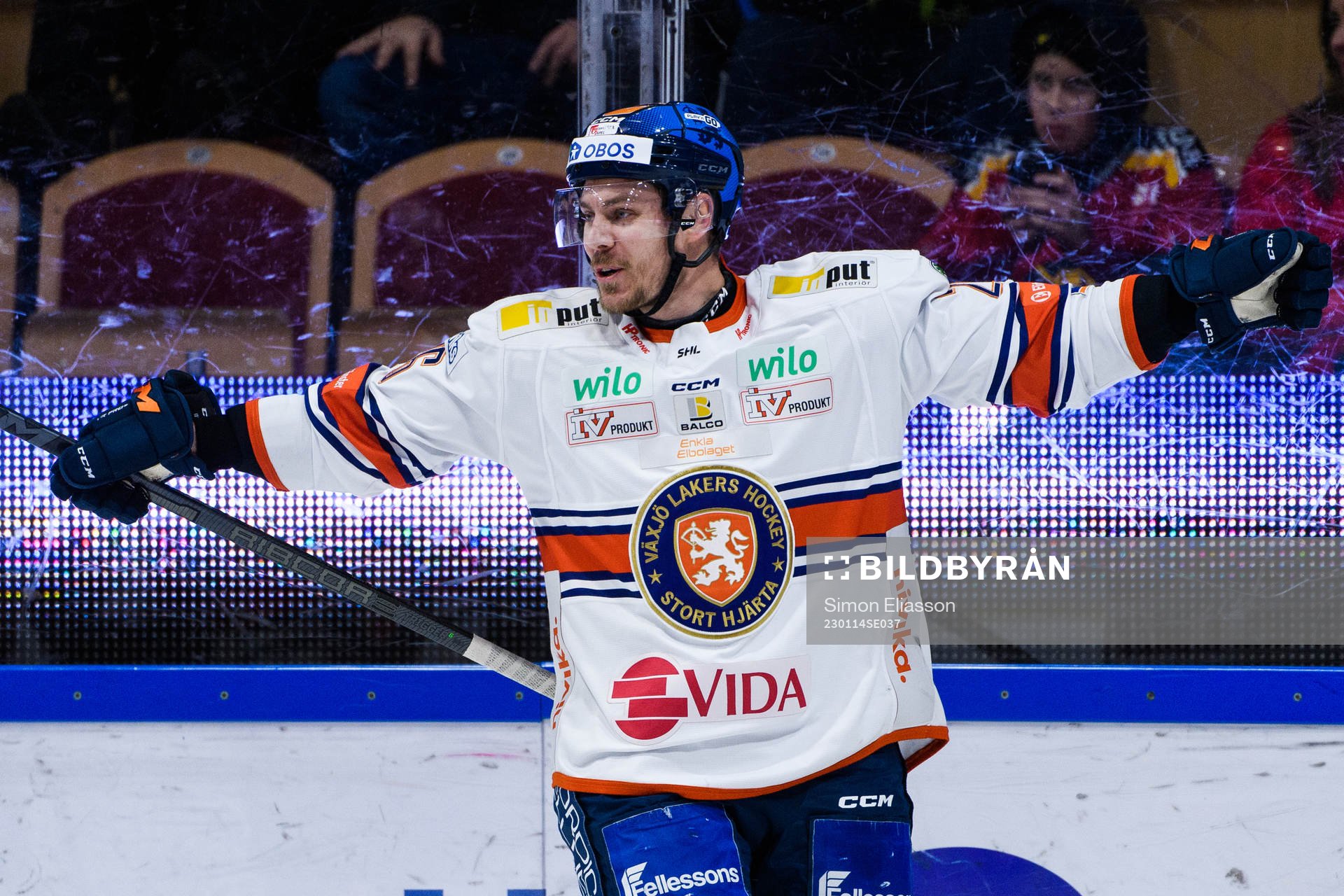 Växjös Joel Kellman jublar