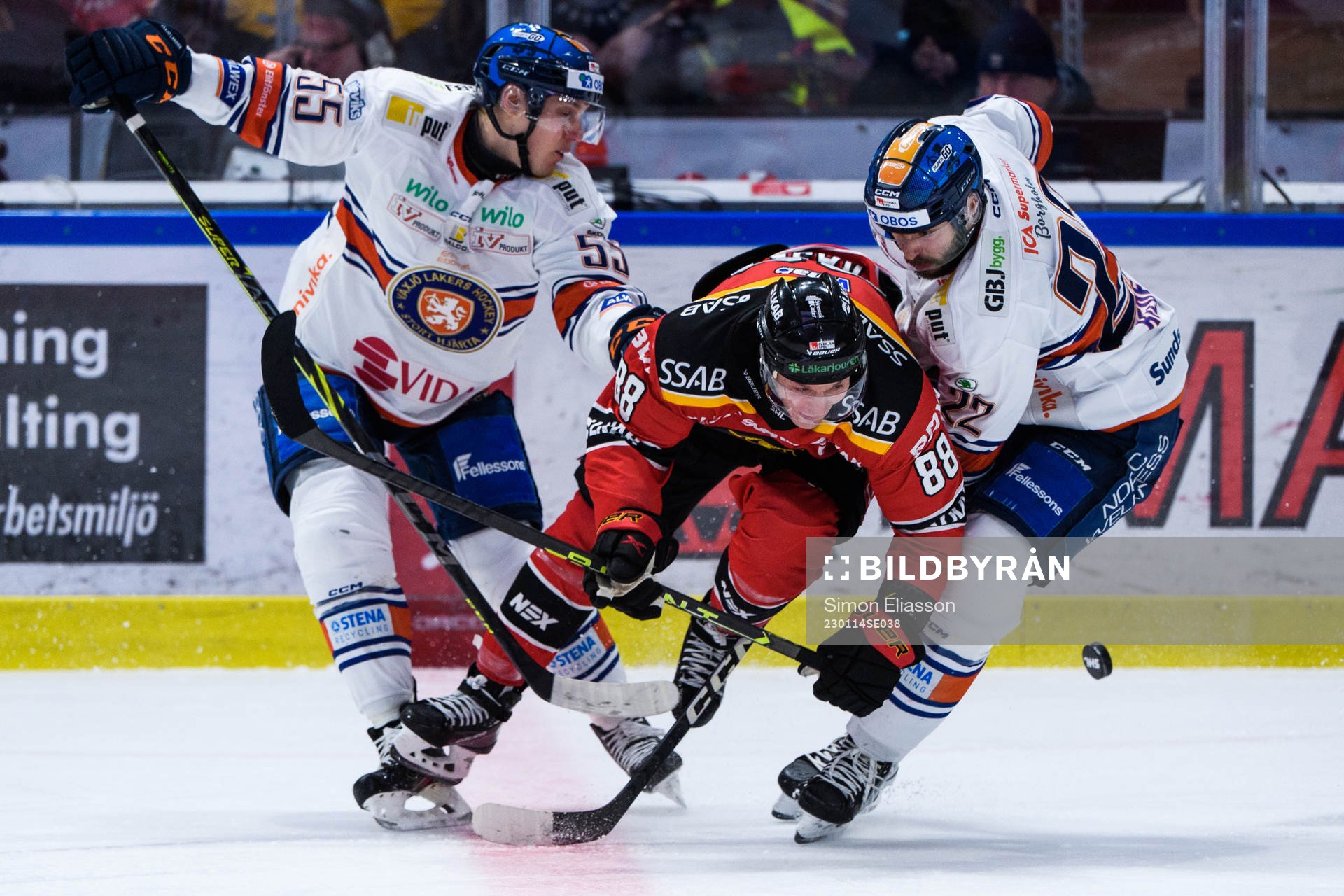 Växjös Miika Koivisto, Luleås Joonas Rask och Växjös
