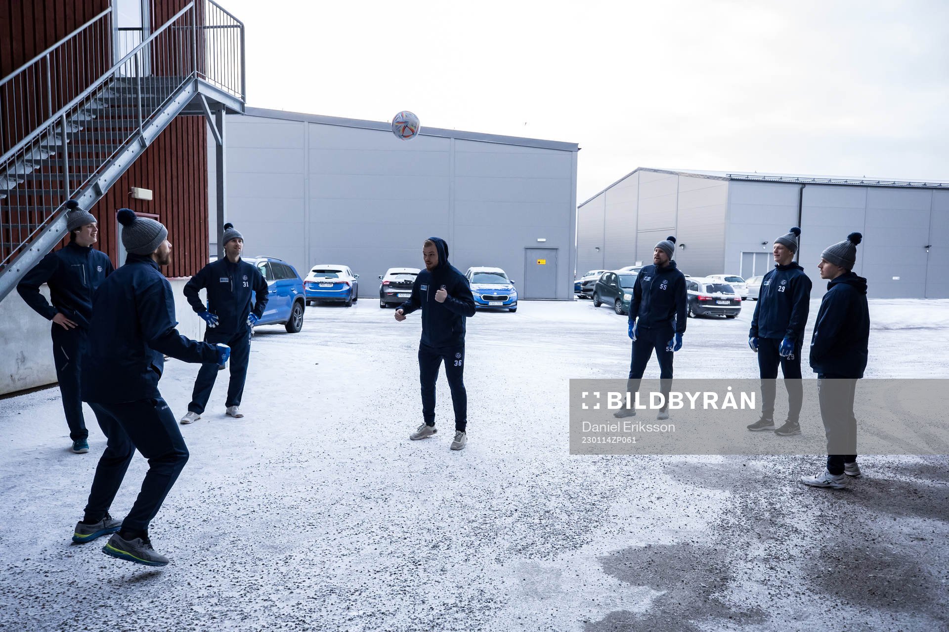 Leksands spelarna värmer upp innan