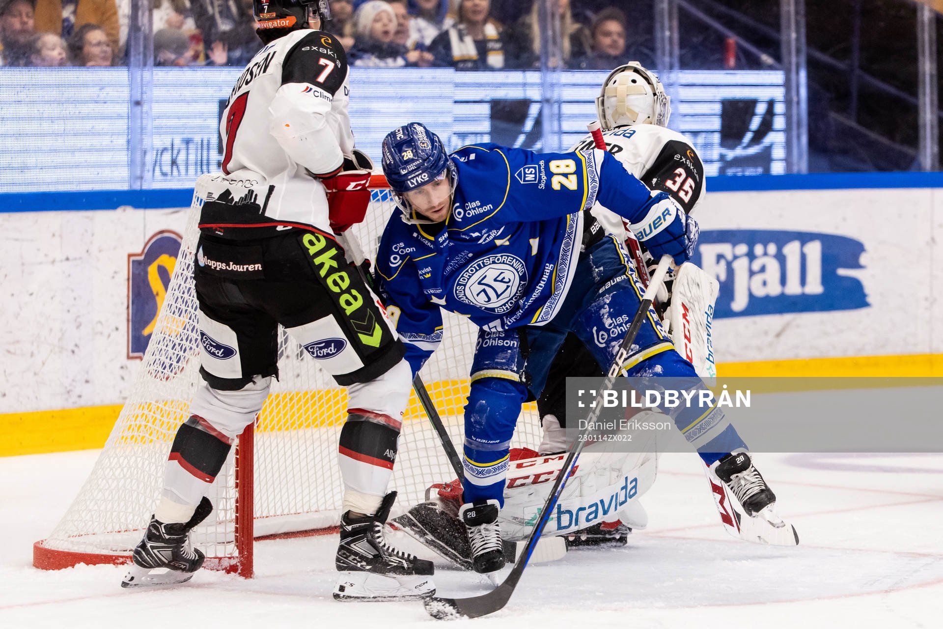 Leksands Justin Glenn Kloos mot Malmö Redhawks Oliver