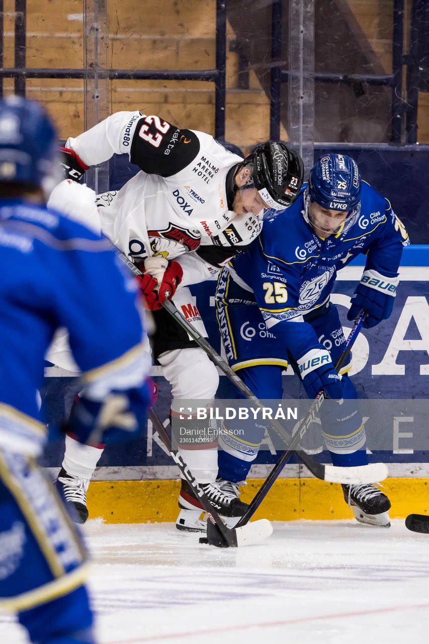 Malmö Redhawks Christoffer Forsberg och Leksands Carter